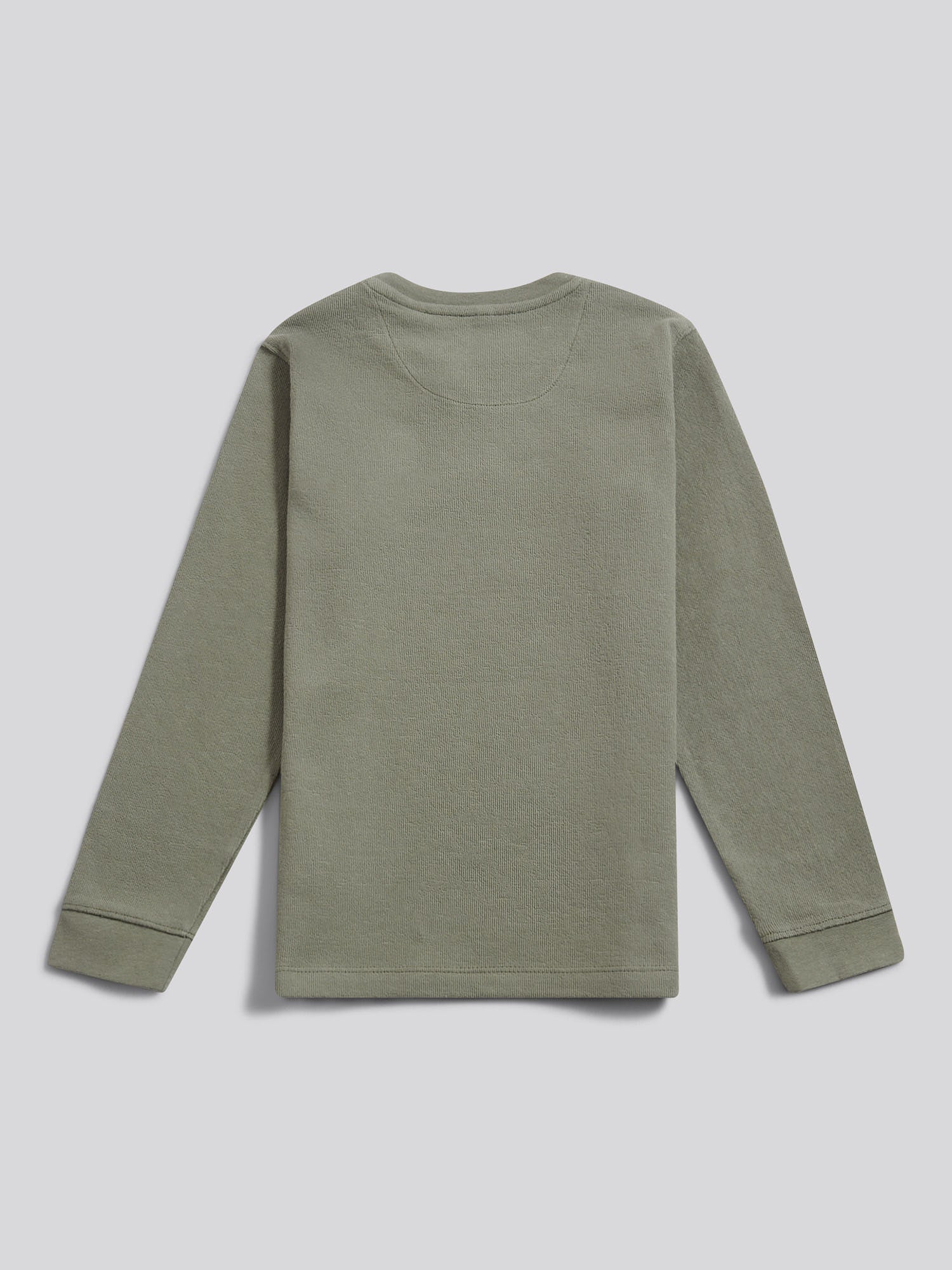 Boys Flat Pile Long Sleeve T-Shirt in Mulled Basil - Image 6