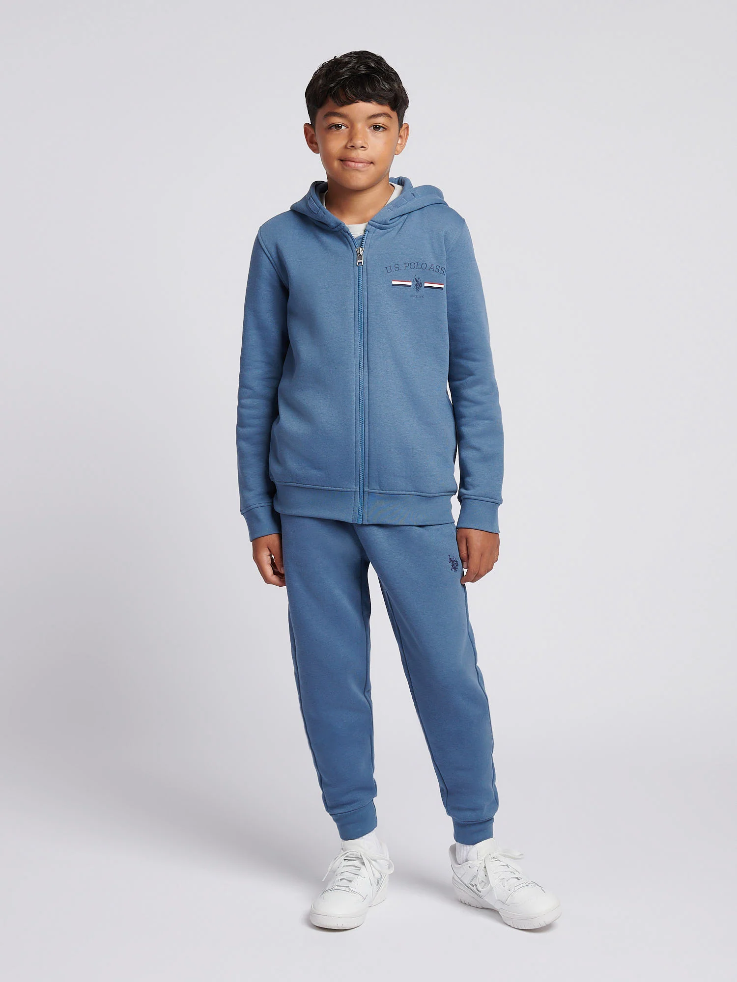Boys Graphic Zip Hoodie & Jogger Set in Blue Horizon