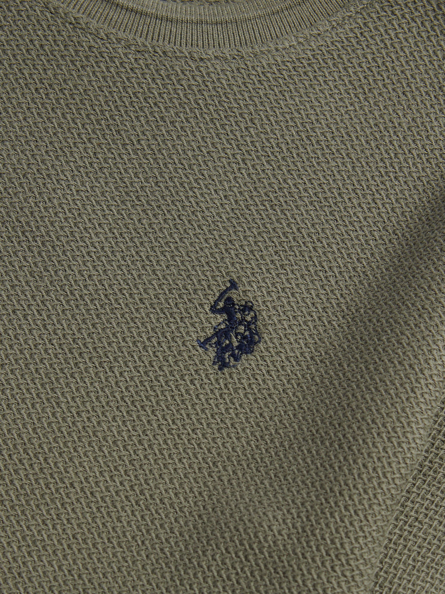 Boys Herringbone Texture T-Shirt in Mulled Basil - Image 7
