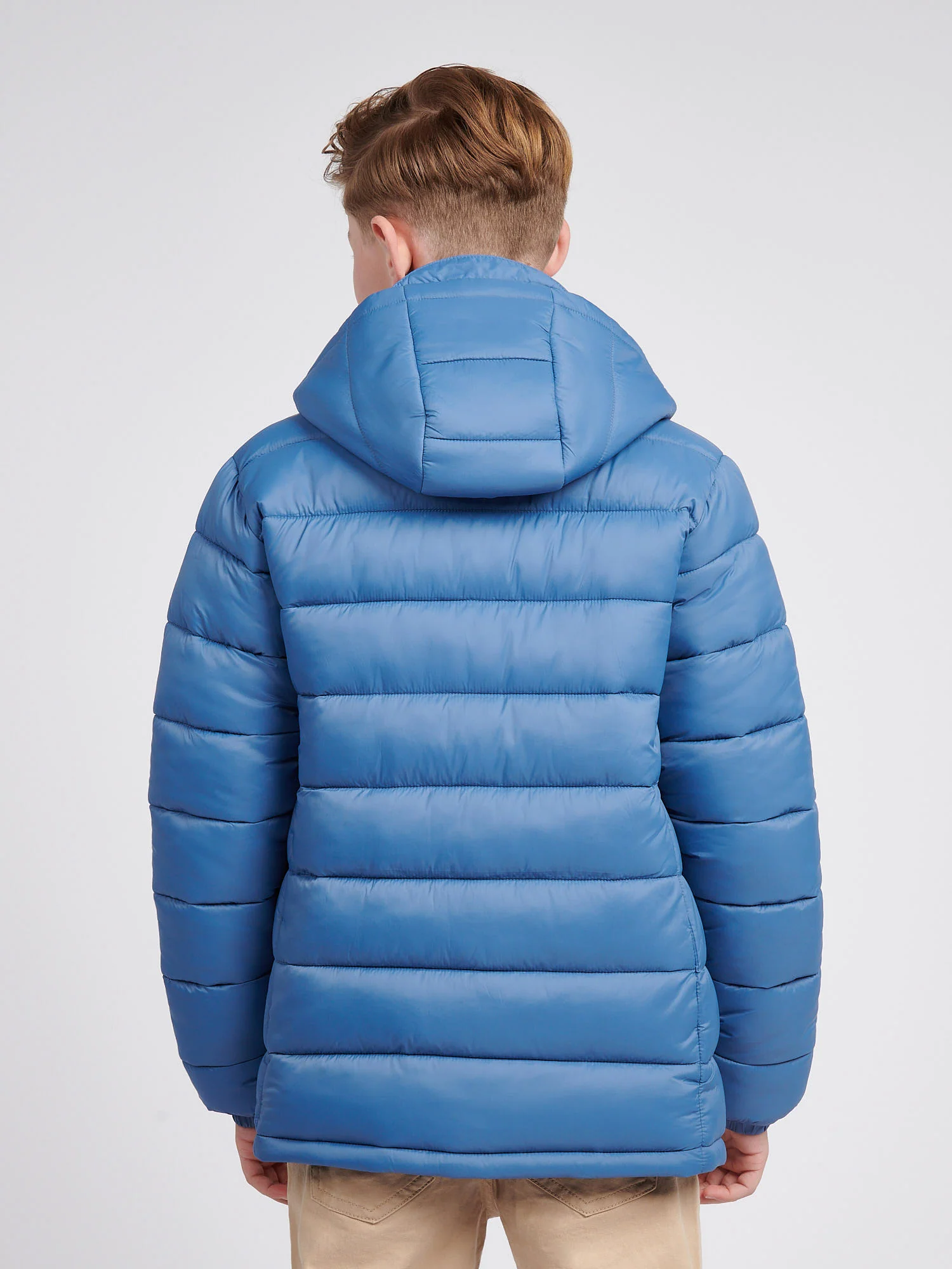 Boys Hooded Quilted Jacket in Blue Horizon - Image 4