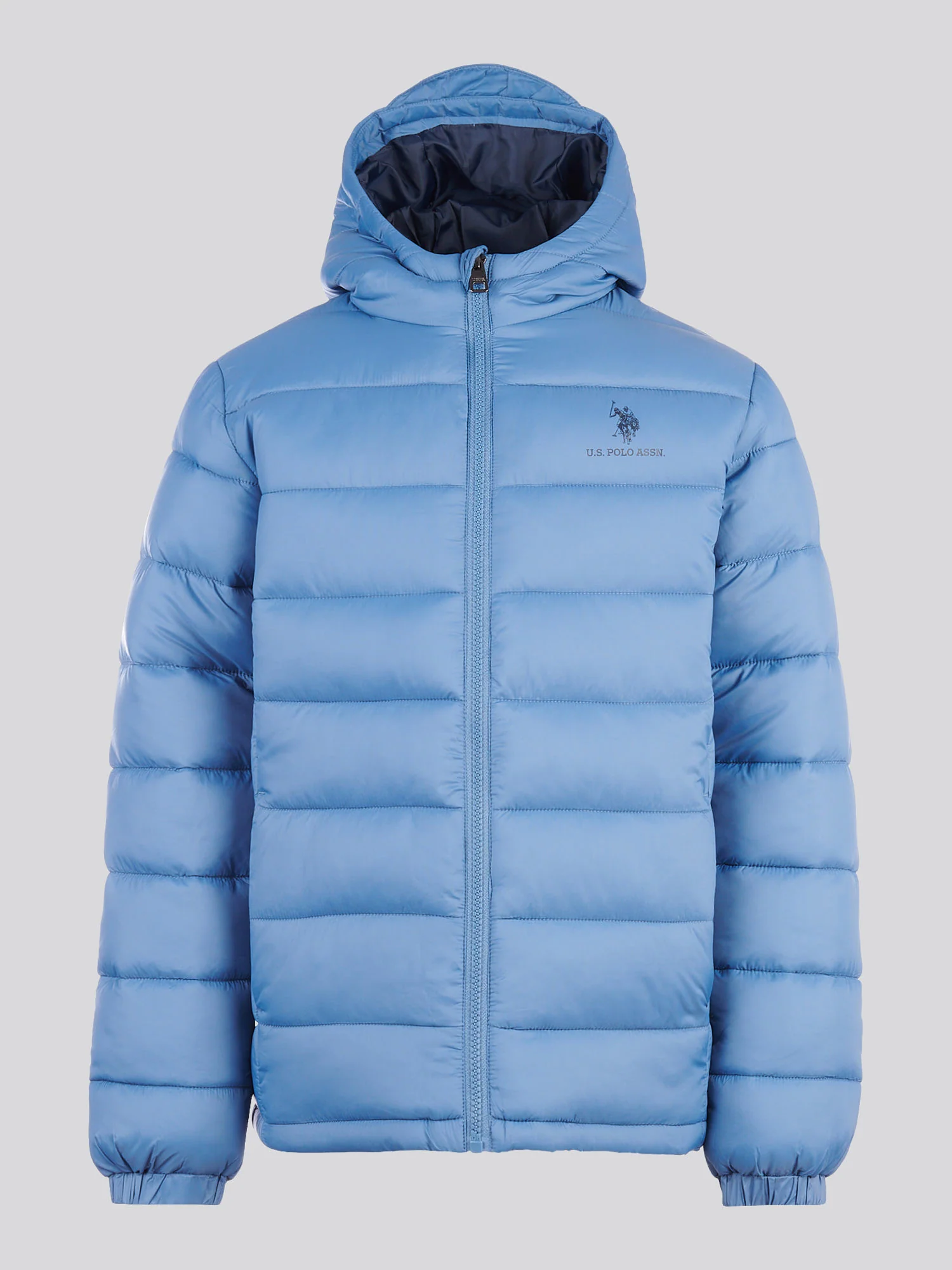 Boys Hooded Quilted Jacket in Blue Horizon - Image 5