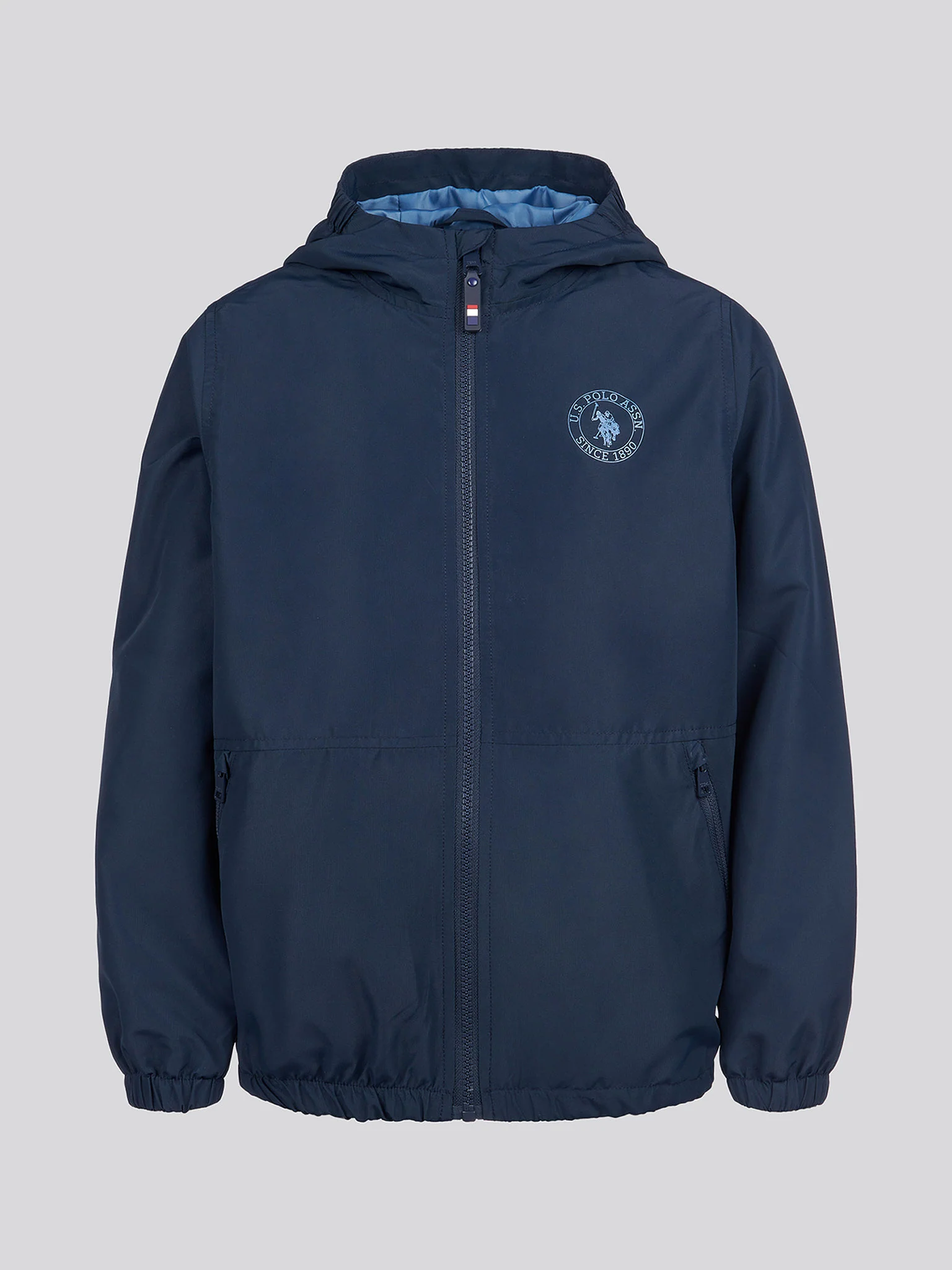 Boys Hooded Windbreaker in Dark Sapphire Navy - Image 6
