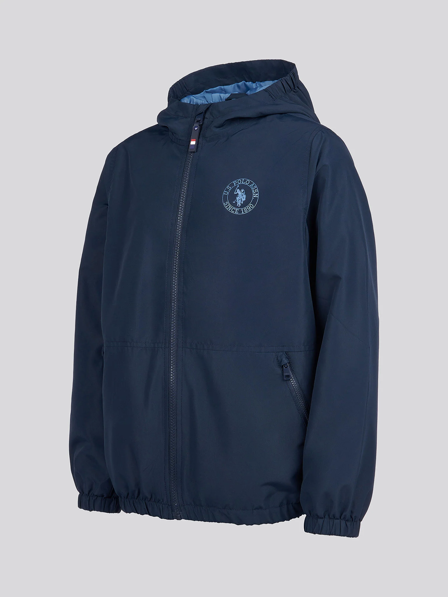 Boys Hooded Windbreaker in Dark Sapphire Navy - Image 7