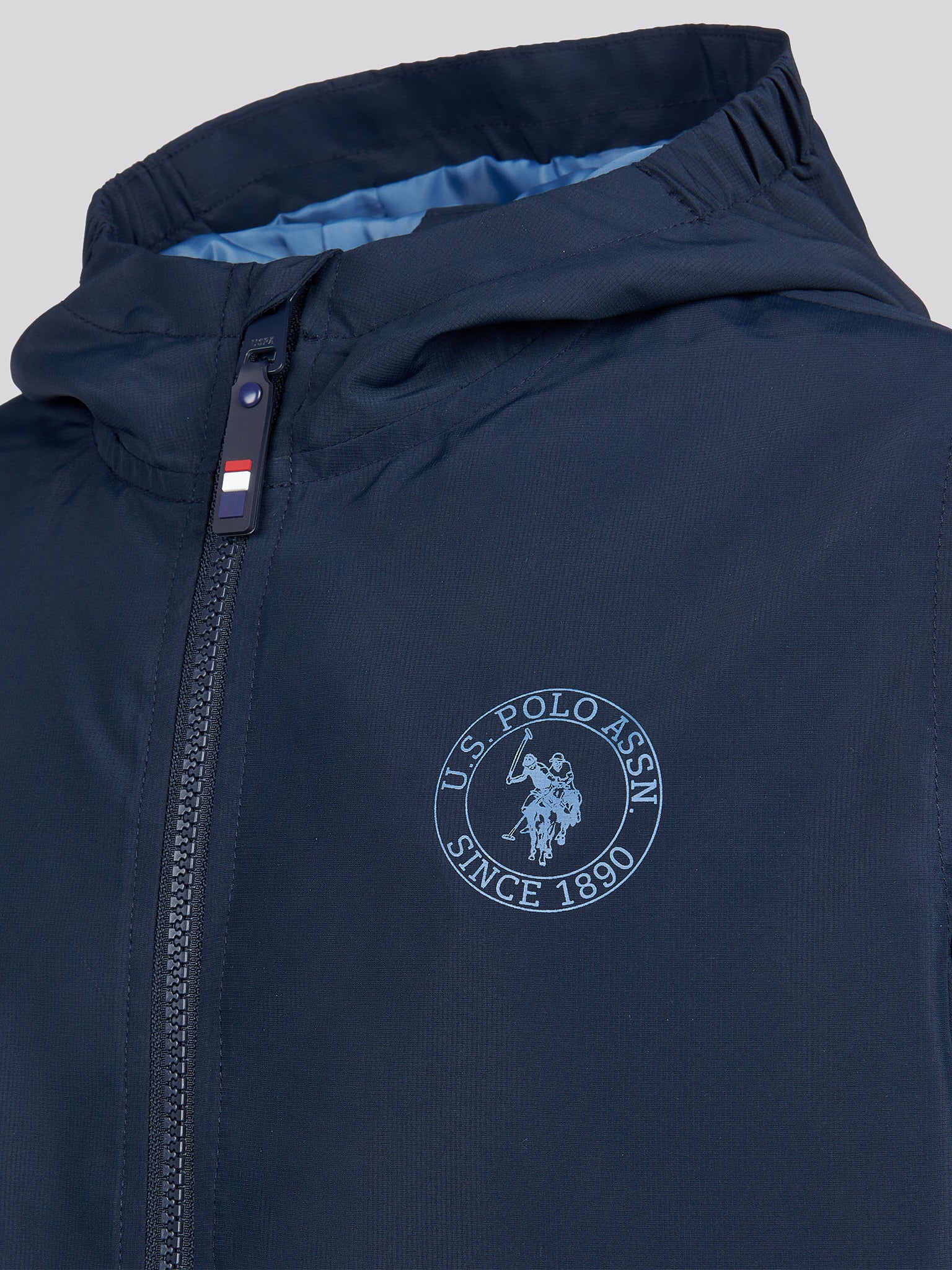 Boys Hooded Windbreaker in Dark Sapphire Navy - Image 9
