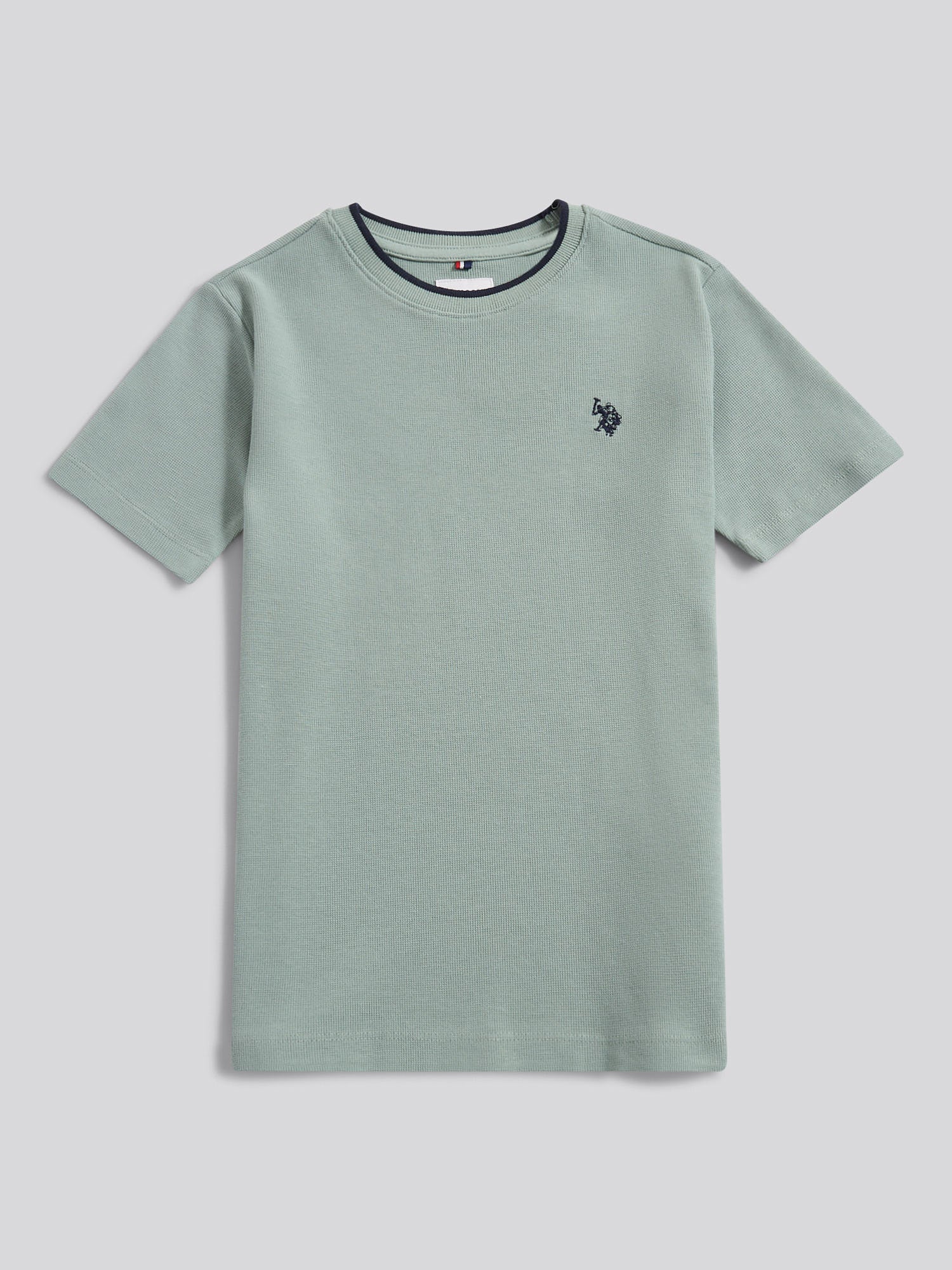 Boys Knit Texture T-Shirt in Iceberg Green - Image 5