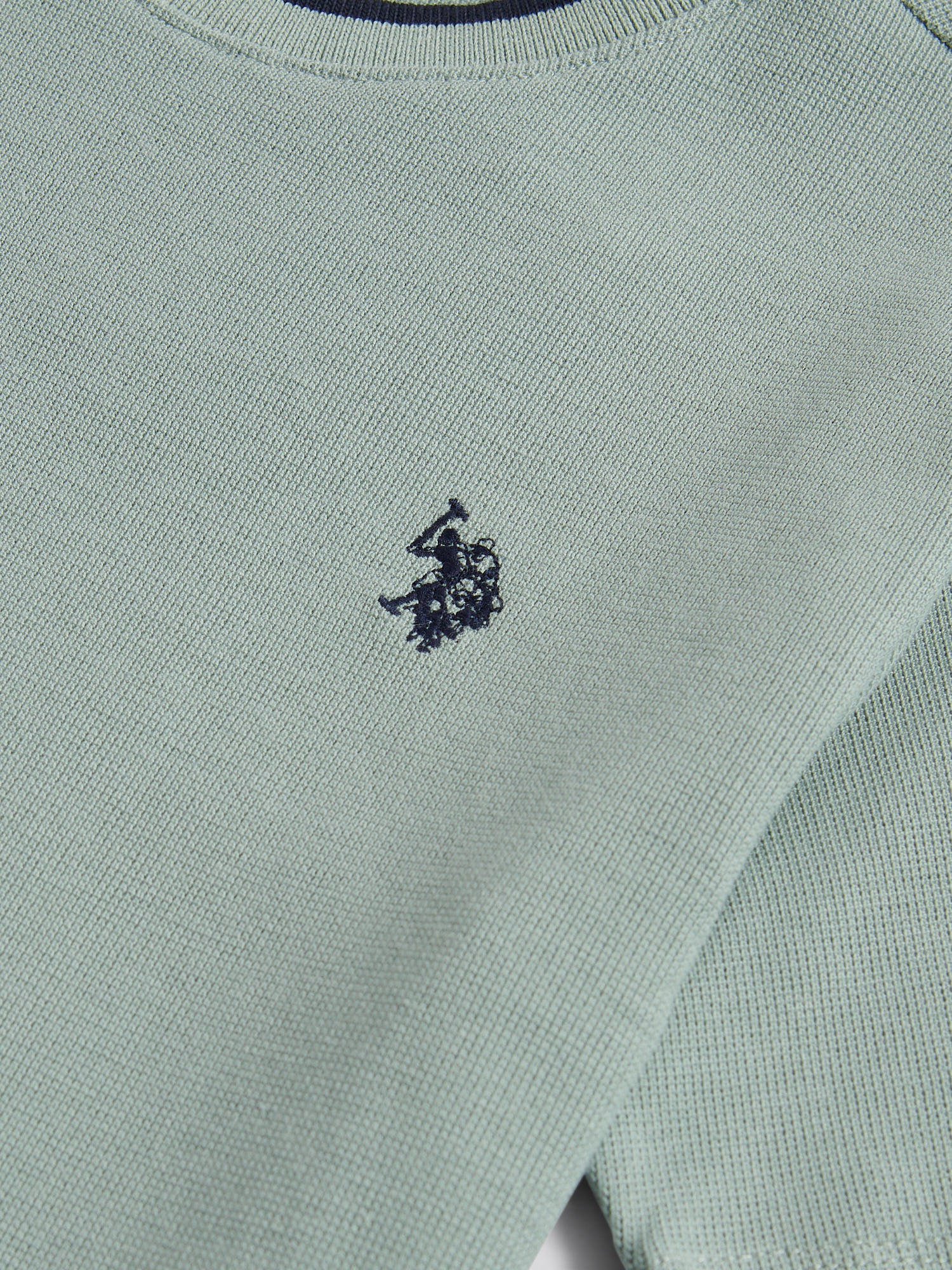 Boys Knit Texture T-Shirt in Iceberg Green - Image 7