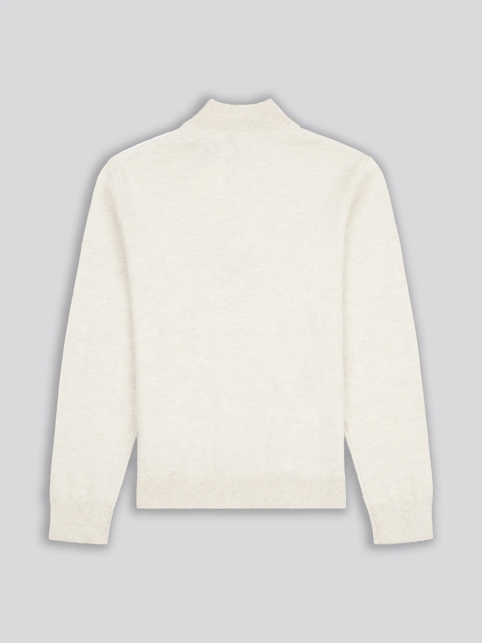 Boys Knitted Funnel Neck in Birch Marl - Image 2