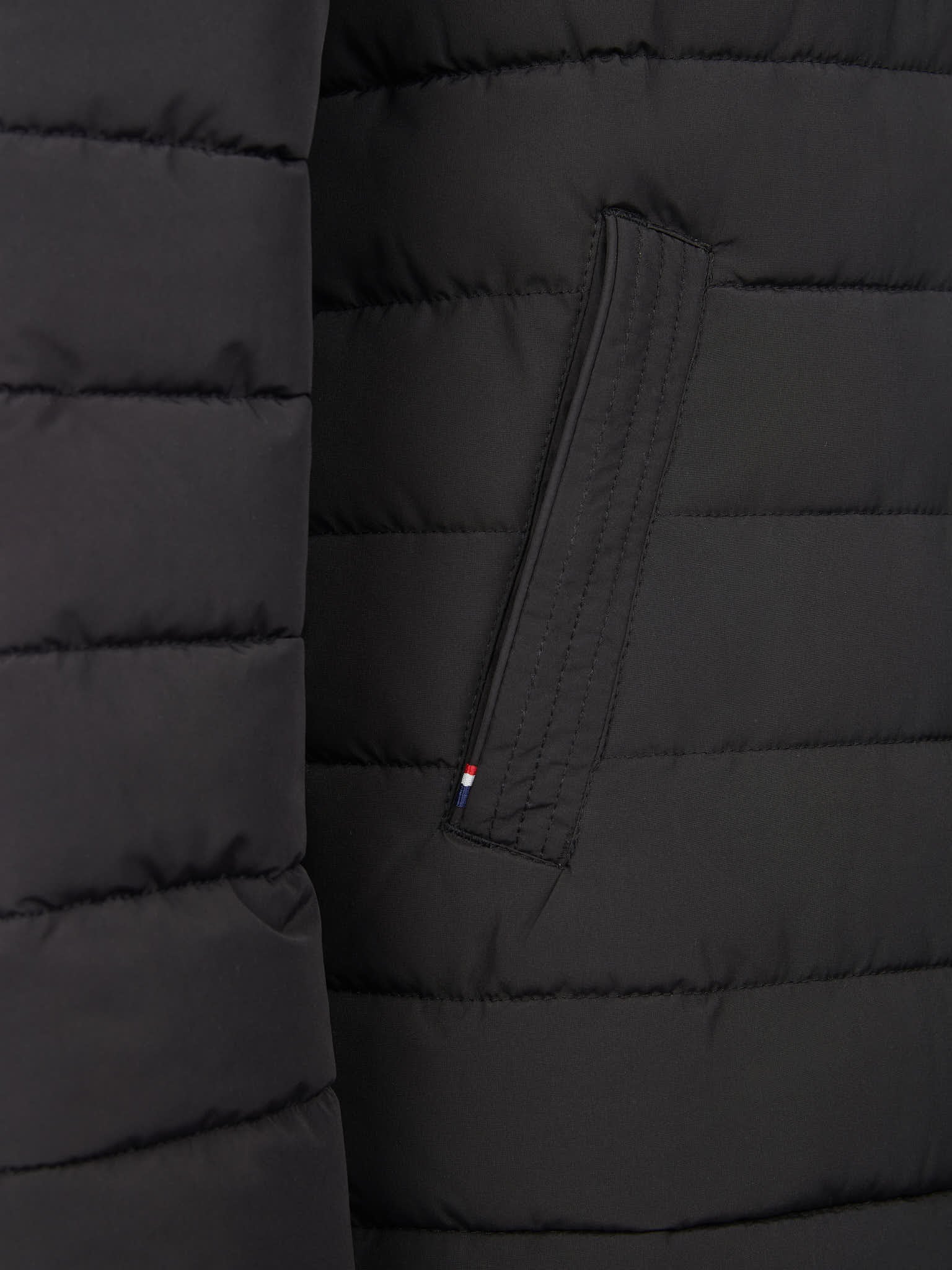 Boys Lightweight Quilt Hooded Puffer Jacket in Black - Image 10