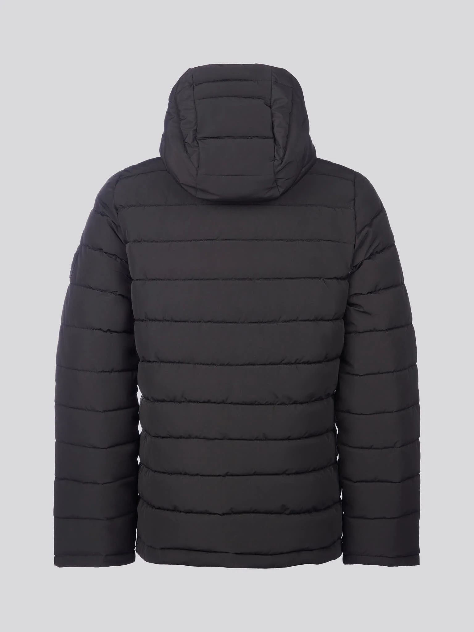 Boys Lightweight Quilt Hooded Puffer Jacket in Black - Image 7