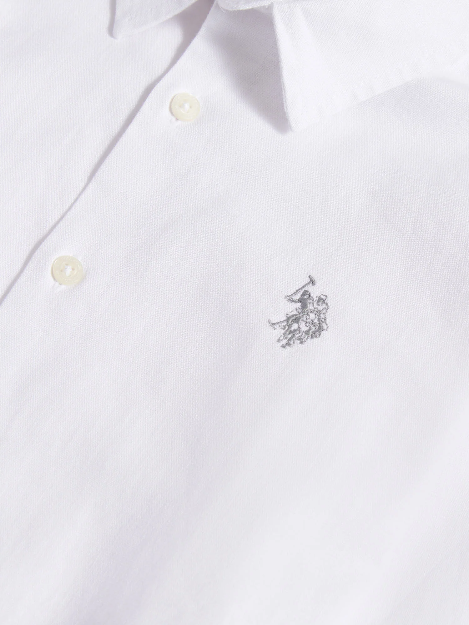 Boys Linen Blend Shirt Bright White / Harbour Mist - Image 8