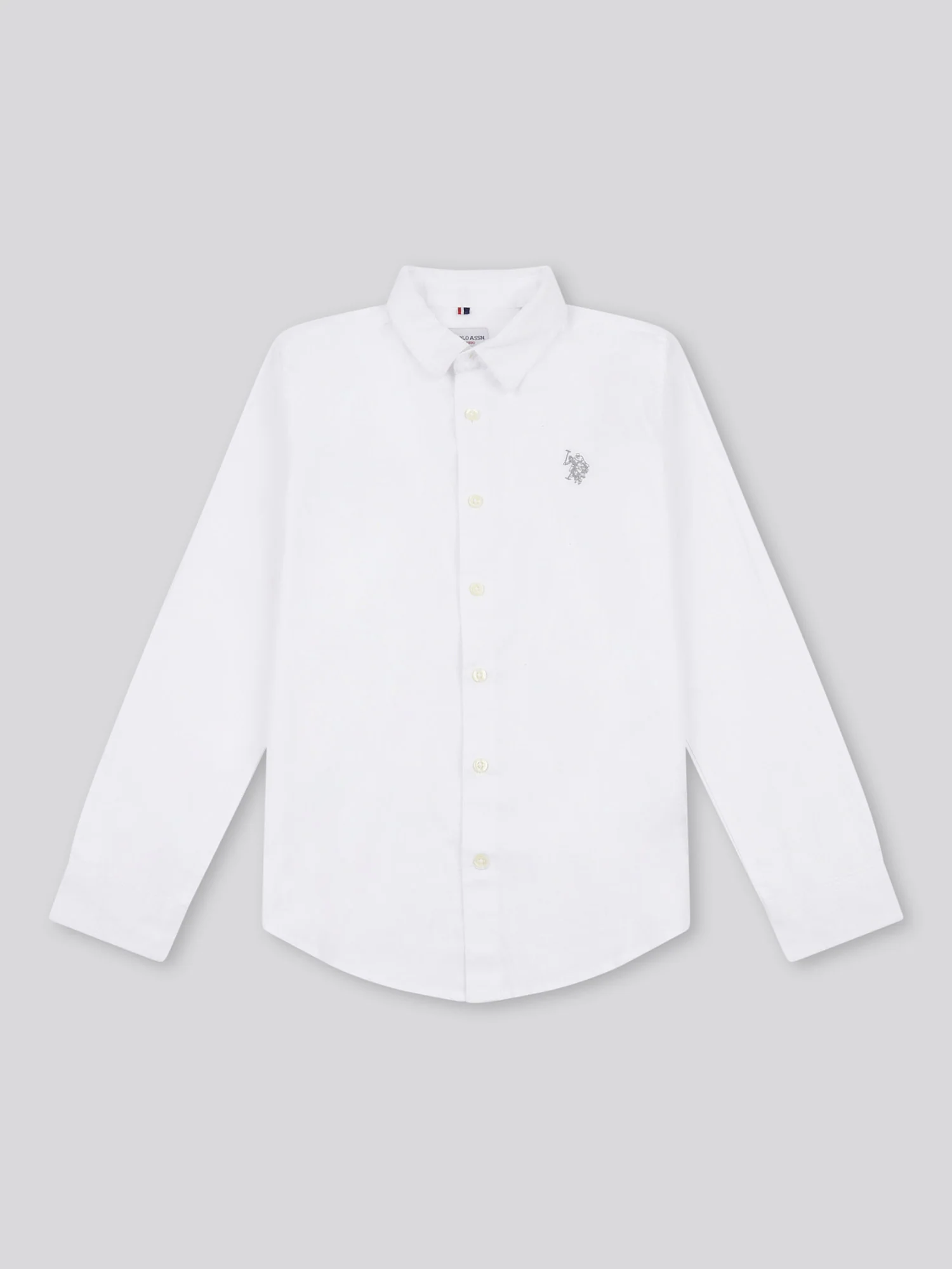 Boys Linen Blend Shirt in Bright White / Harbour Mist - Image 5