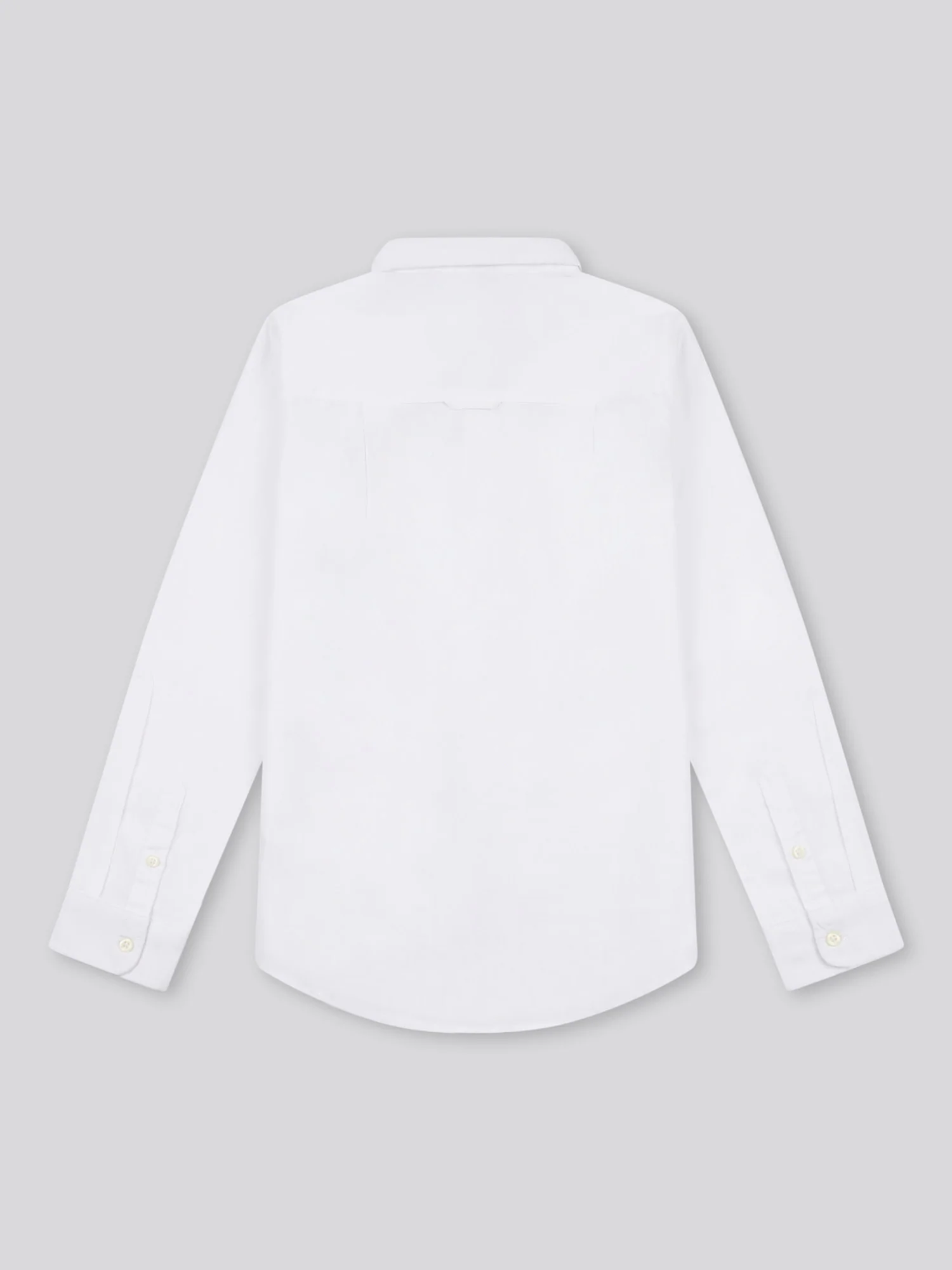 Boys Linen Blend Shirt in Bright White / Harbour Mist - Image 6