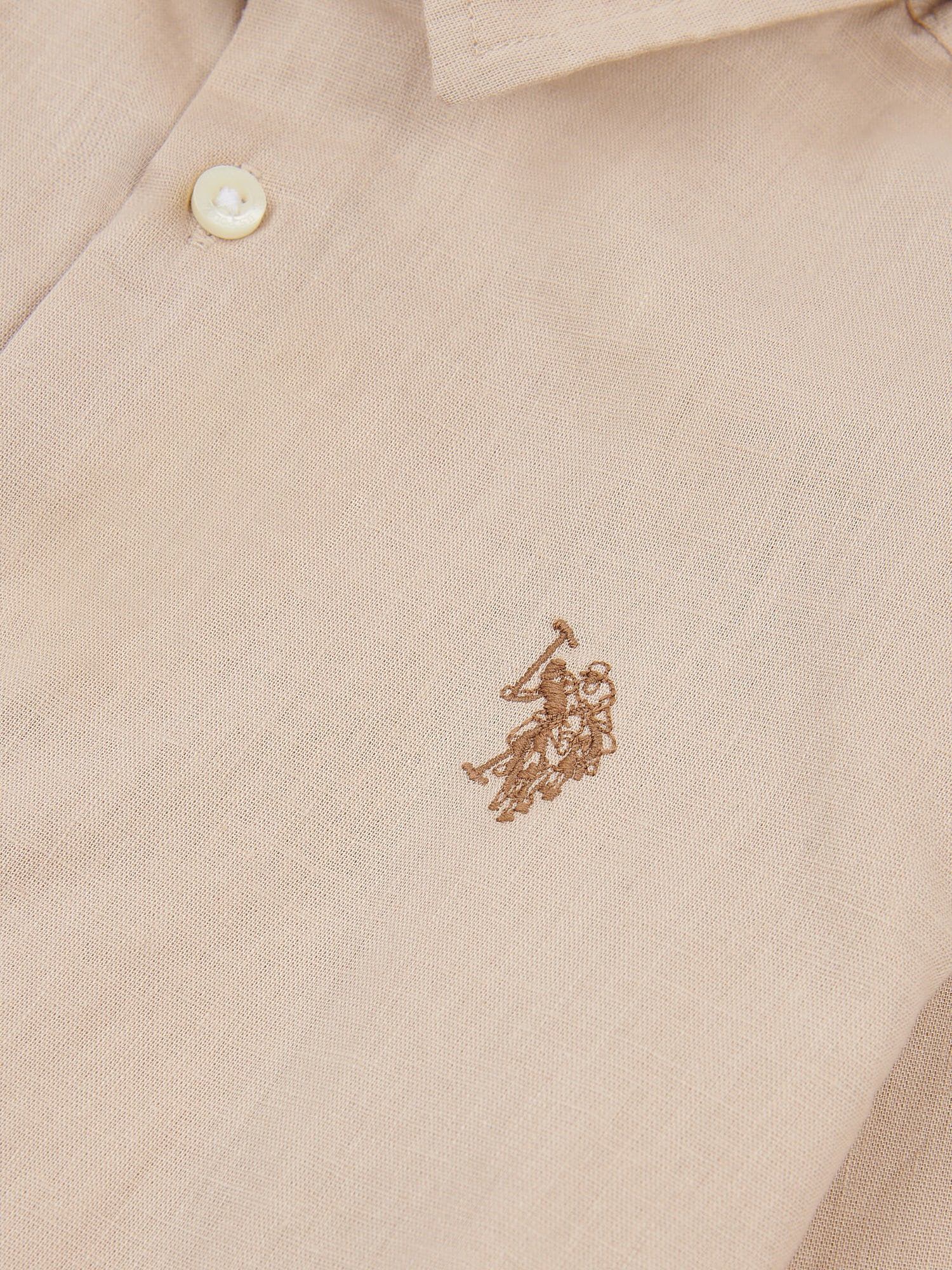 Boys Linen Blend Shirt in Doeskin - Image 7