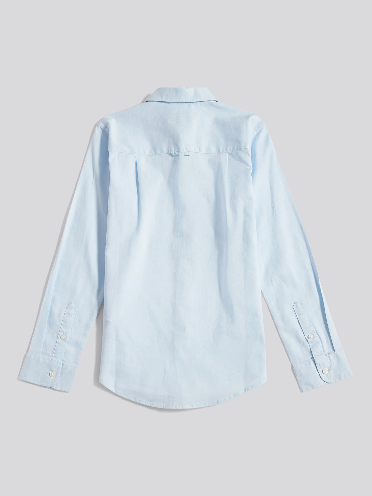 Boys Linen Blend Shirt Ice Blue - Image 8