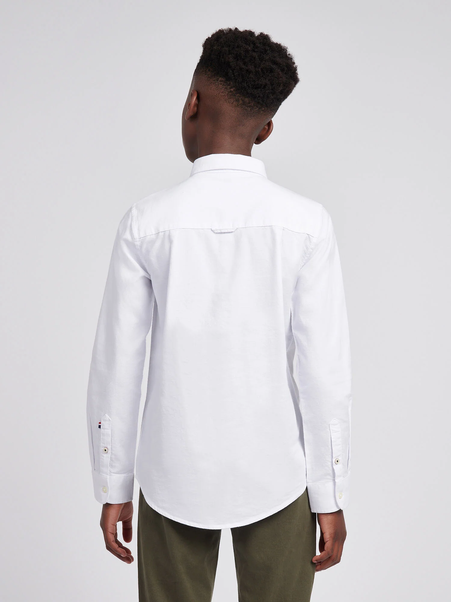 Boys Oxford Shirt in Bright White - Image 4