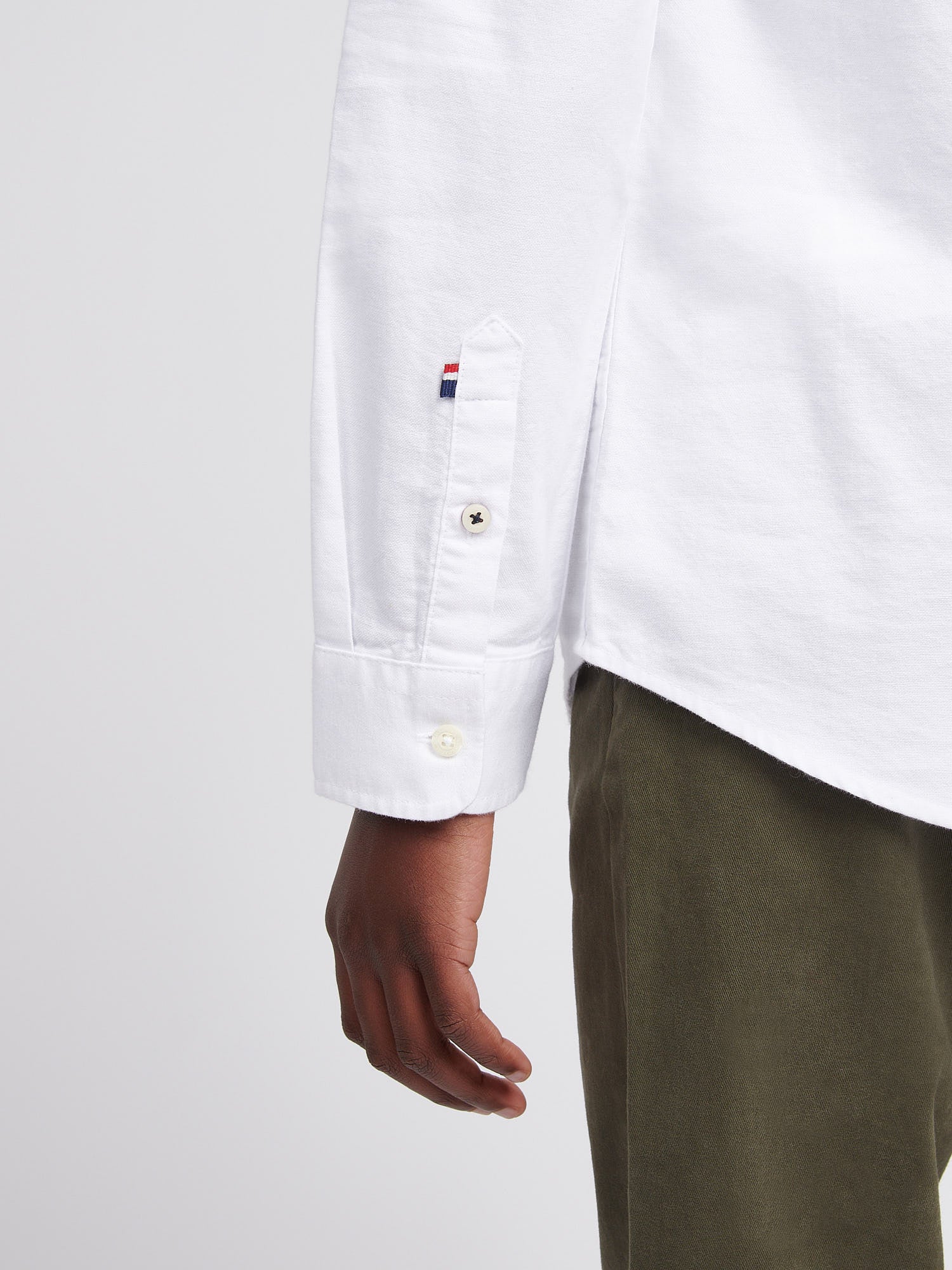 Boys Oxford Shirt in Bright White - Image 5