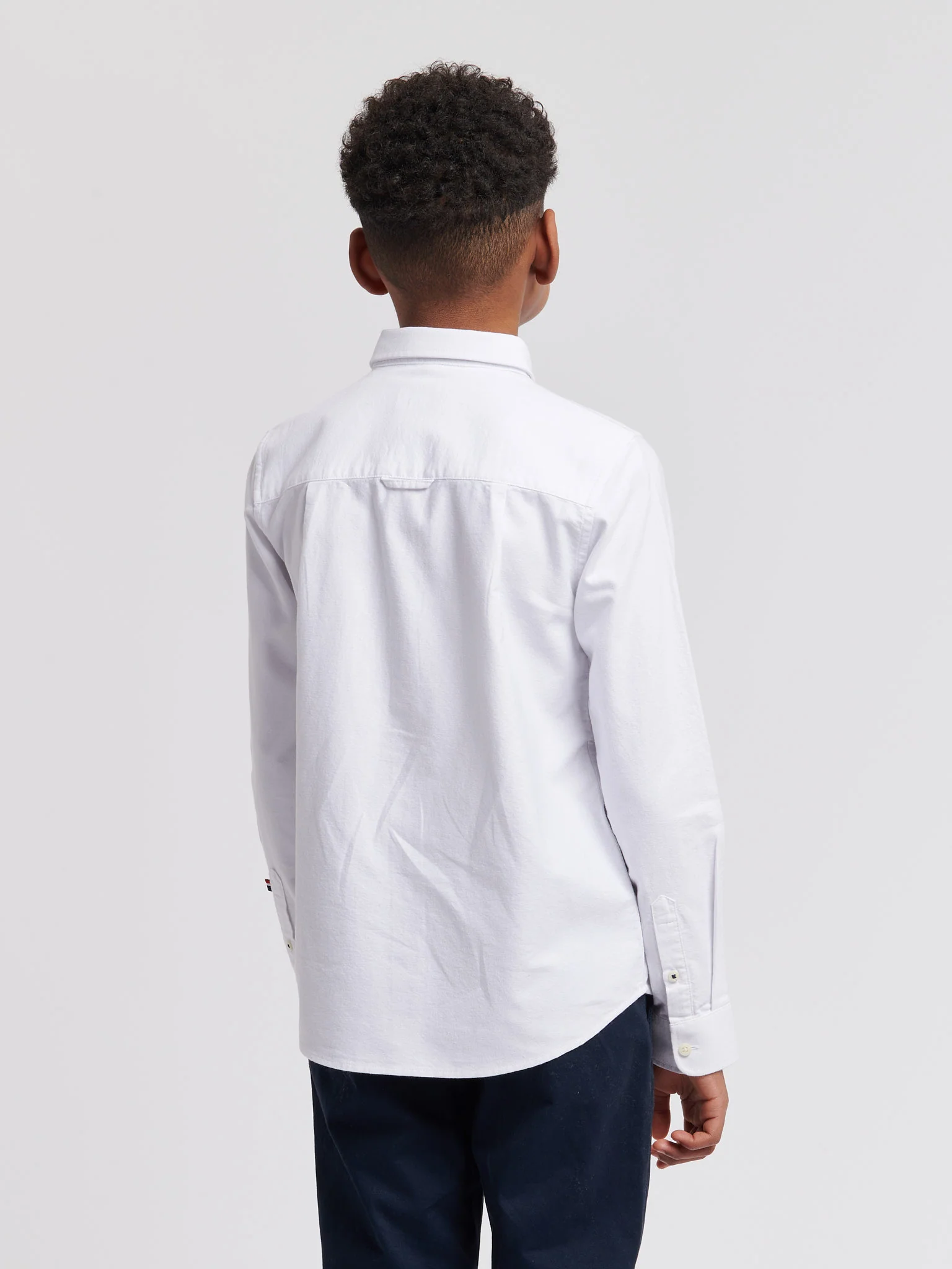 Boys Oxford Shirt in Bright White - Image 4