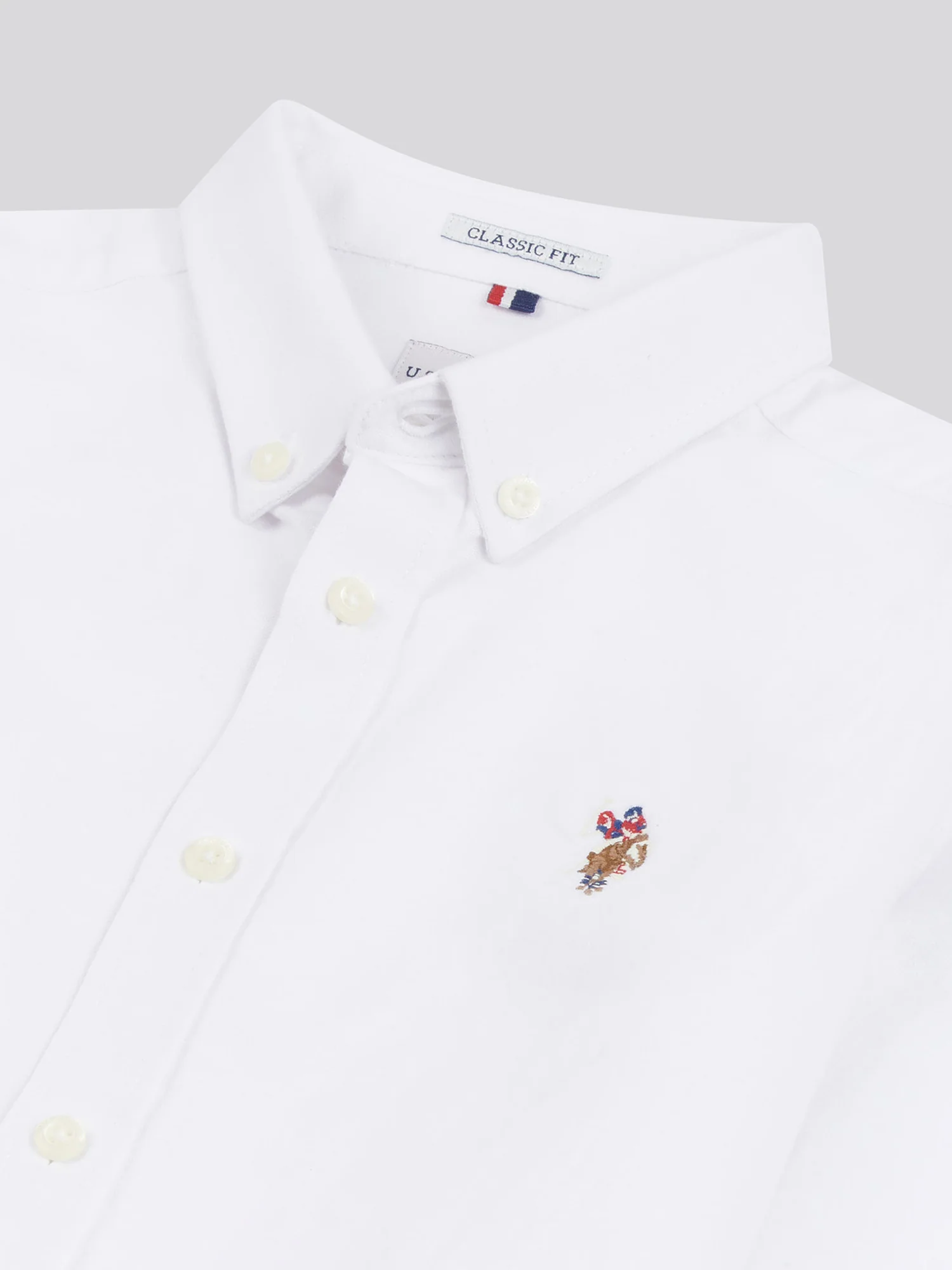 Boys Oxford Shirt in Bright White - Image 7
