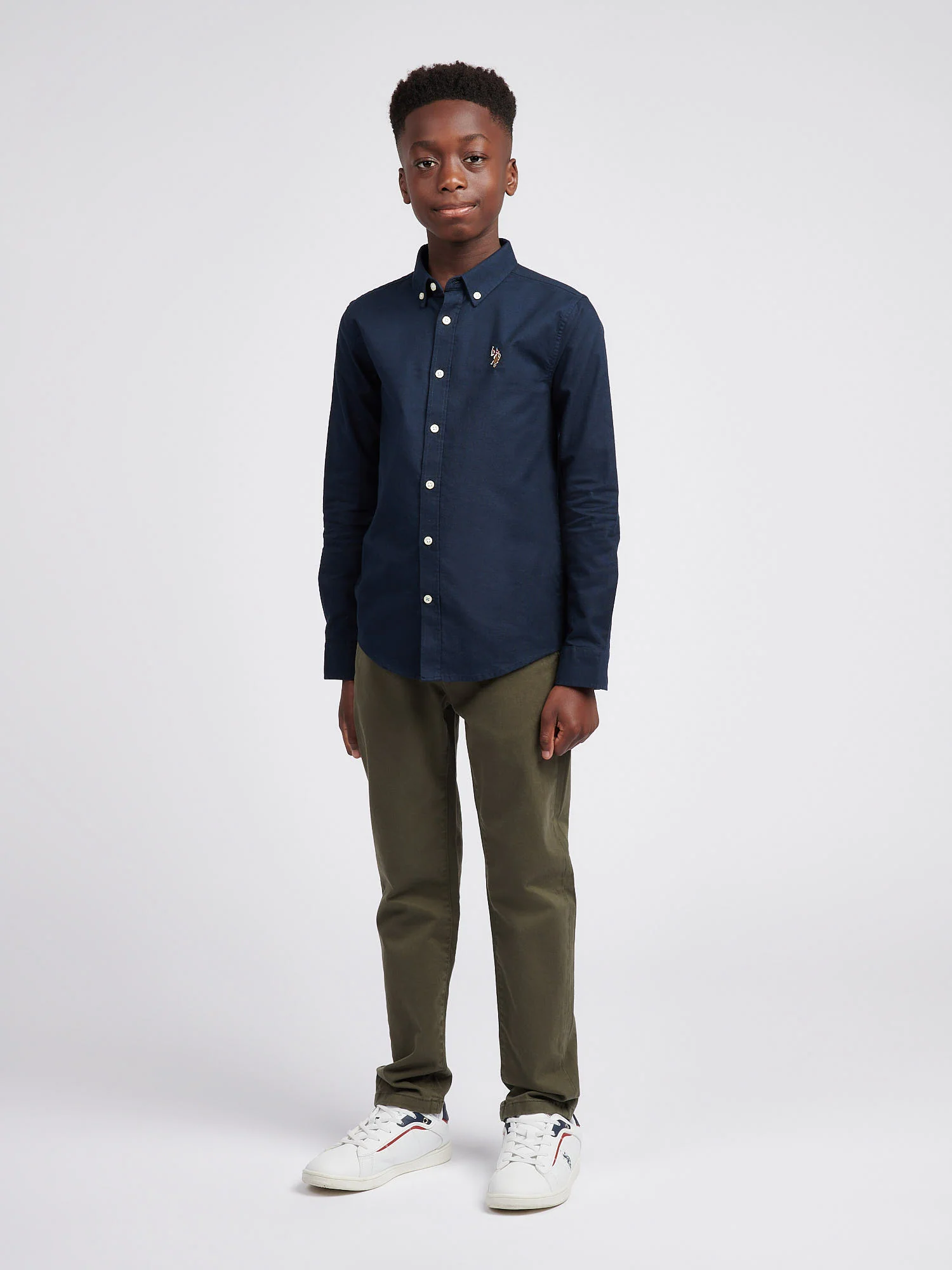 Boys Oxford Shirt in Dark Sapphire Navy - Image 3
