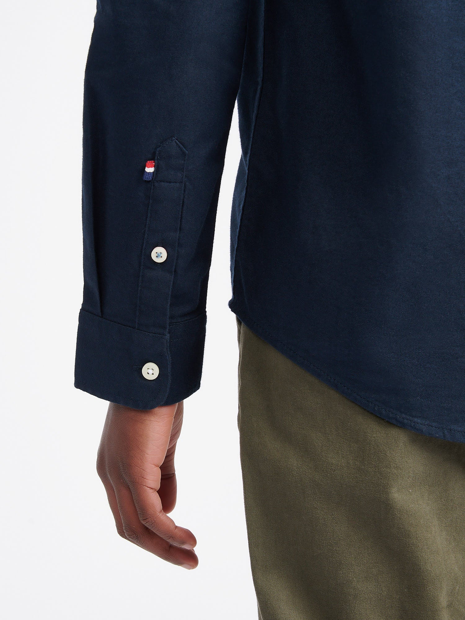 Boys Oxford Shirt in Dark Sapphire Navy - Image 5