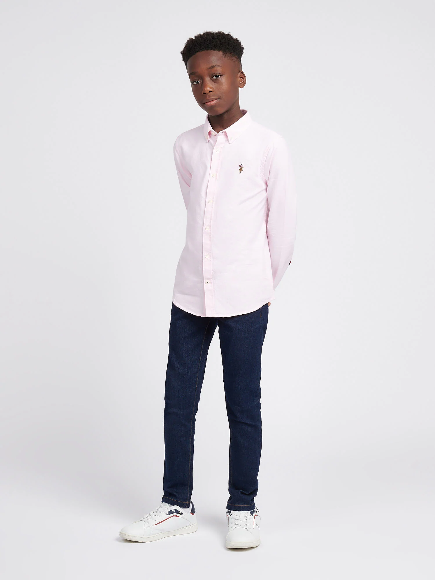 Boys Oxford Shirt in Orchid Pink - Image 3