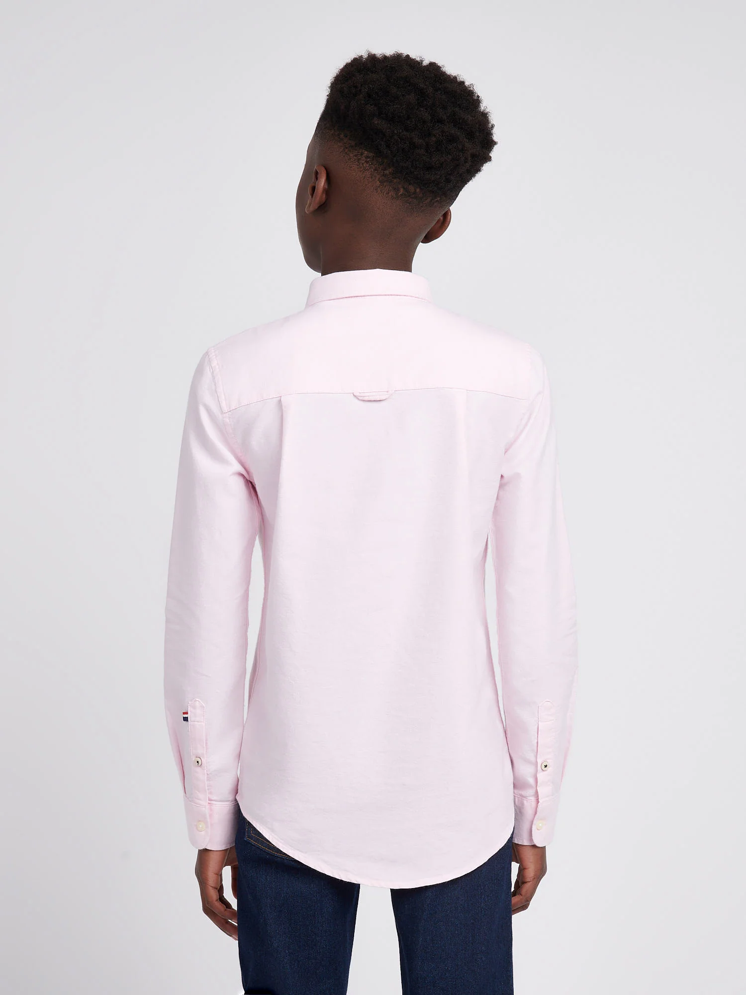 Boys Oxford Shirt in Orchid Pink - Image 4