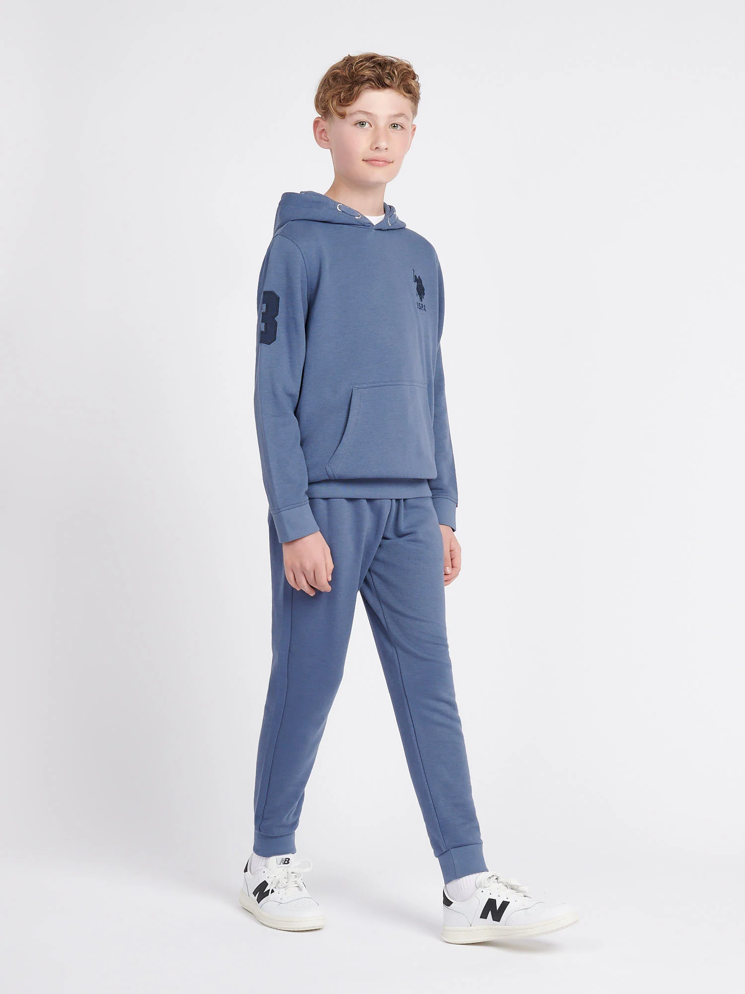 Boys Player 3 Hoodie in Vintage Indigo - Image 3