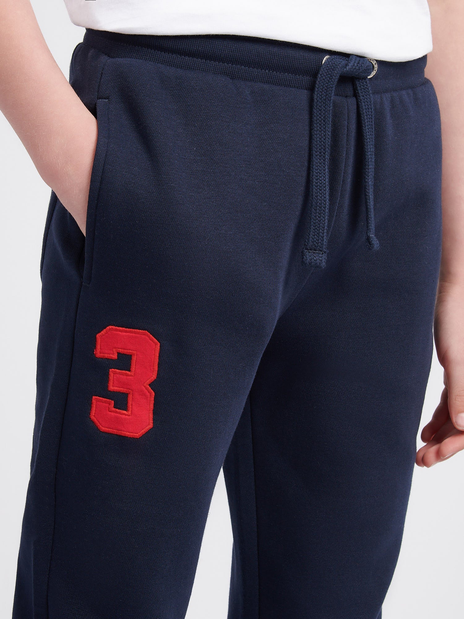 Boys Player 3 Jogger in Dark Sapphire Navy / Haute Red DHM - Image 5