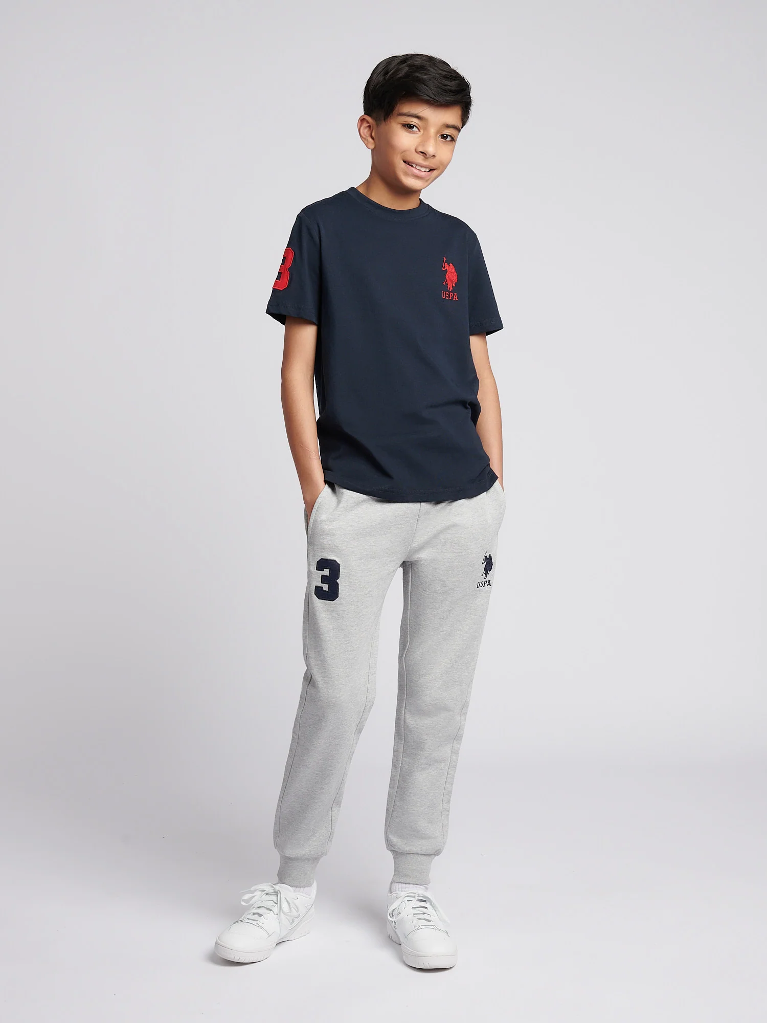 Boys Player 3 Jogger in Mid Grey Marl - Image 7