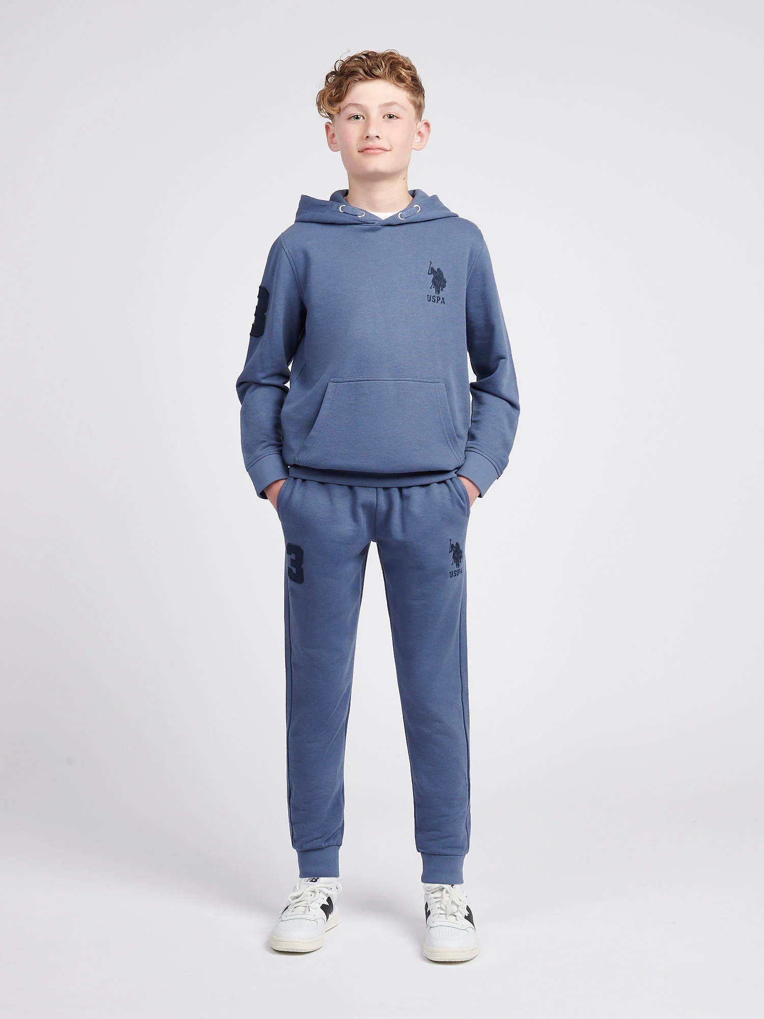 Boys Player 3 Loopback Jogger in Vintage Indigo - Image 3