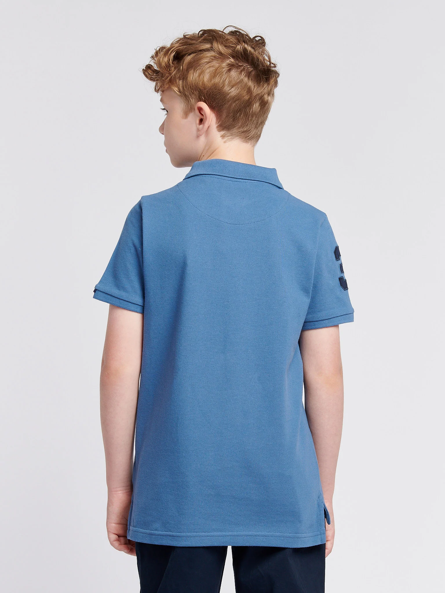 Boys Player 3 Polo Shirt in Blue Horizon - Image 4
