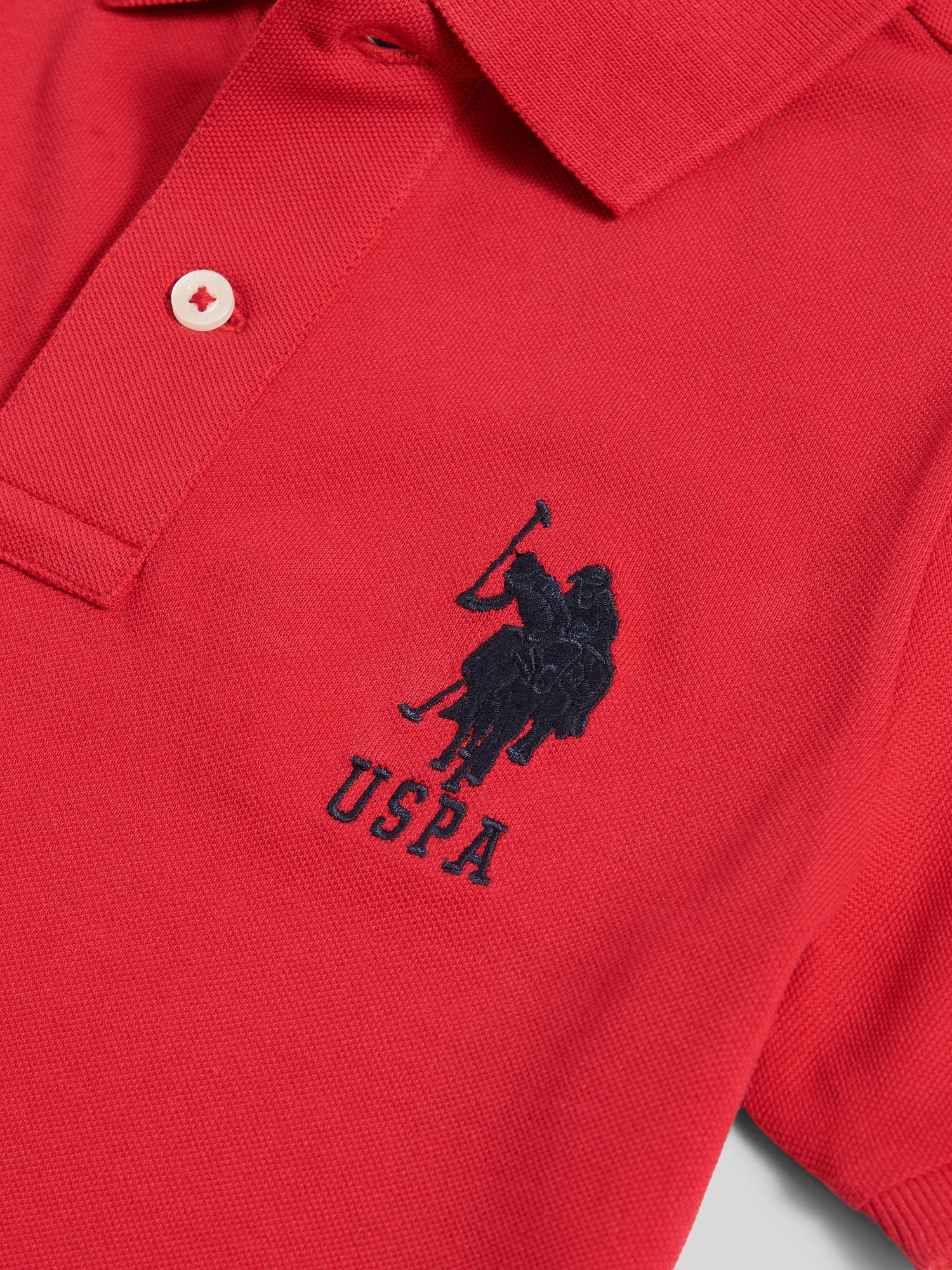 Boys Player 3 Polo Shirt Haute Red - Image 8