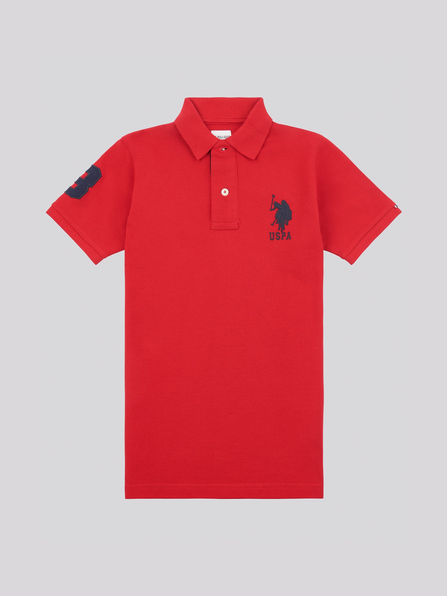 Boys Player 3 Polo Shirt in Haute Red - Image 6