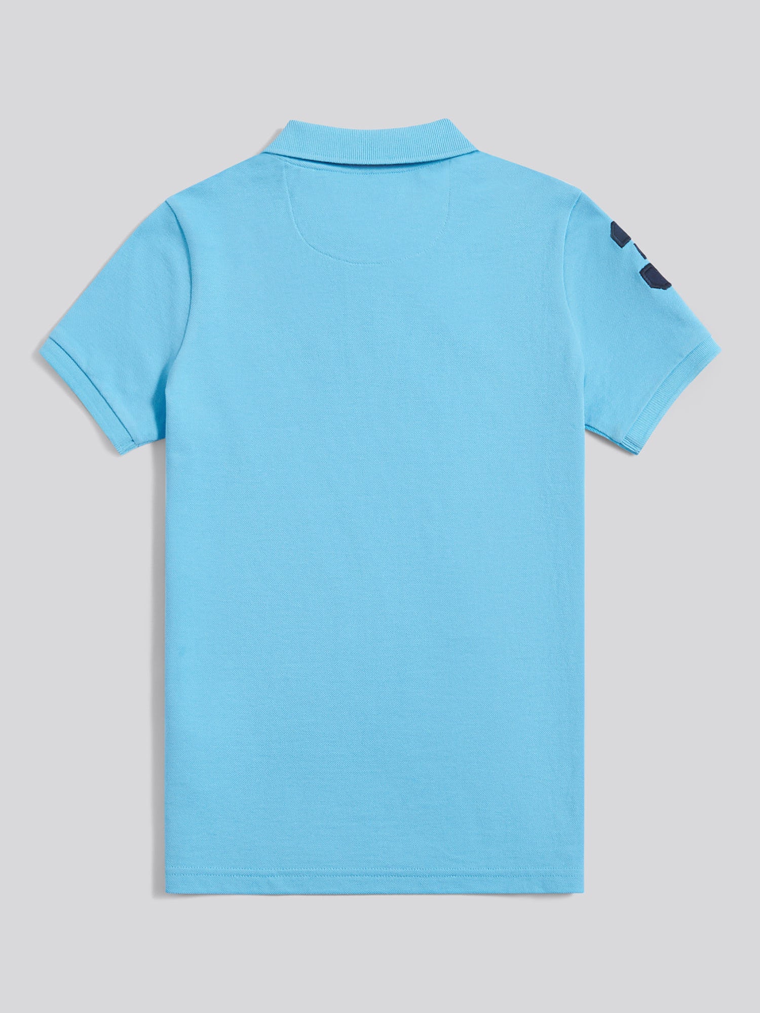Boys Player 3 Polo Shirt Heritage Blue - Image 7