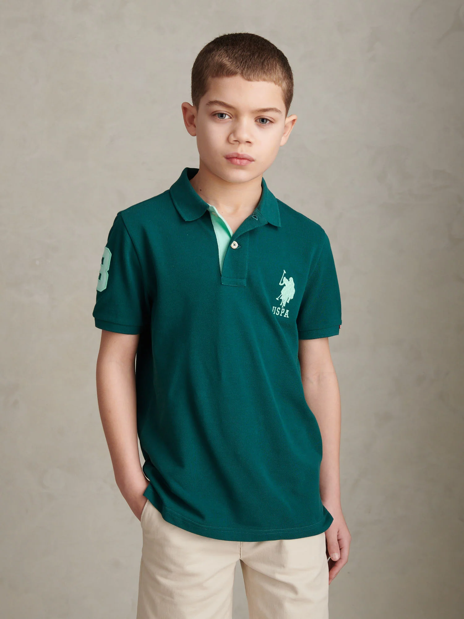 Boys Player 3 Polo Shirt Mediterranea
