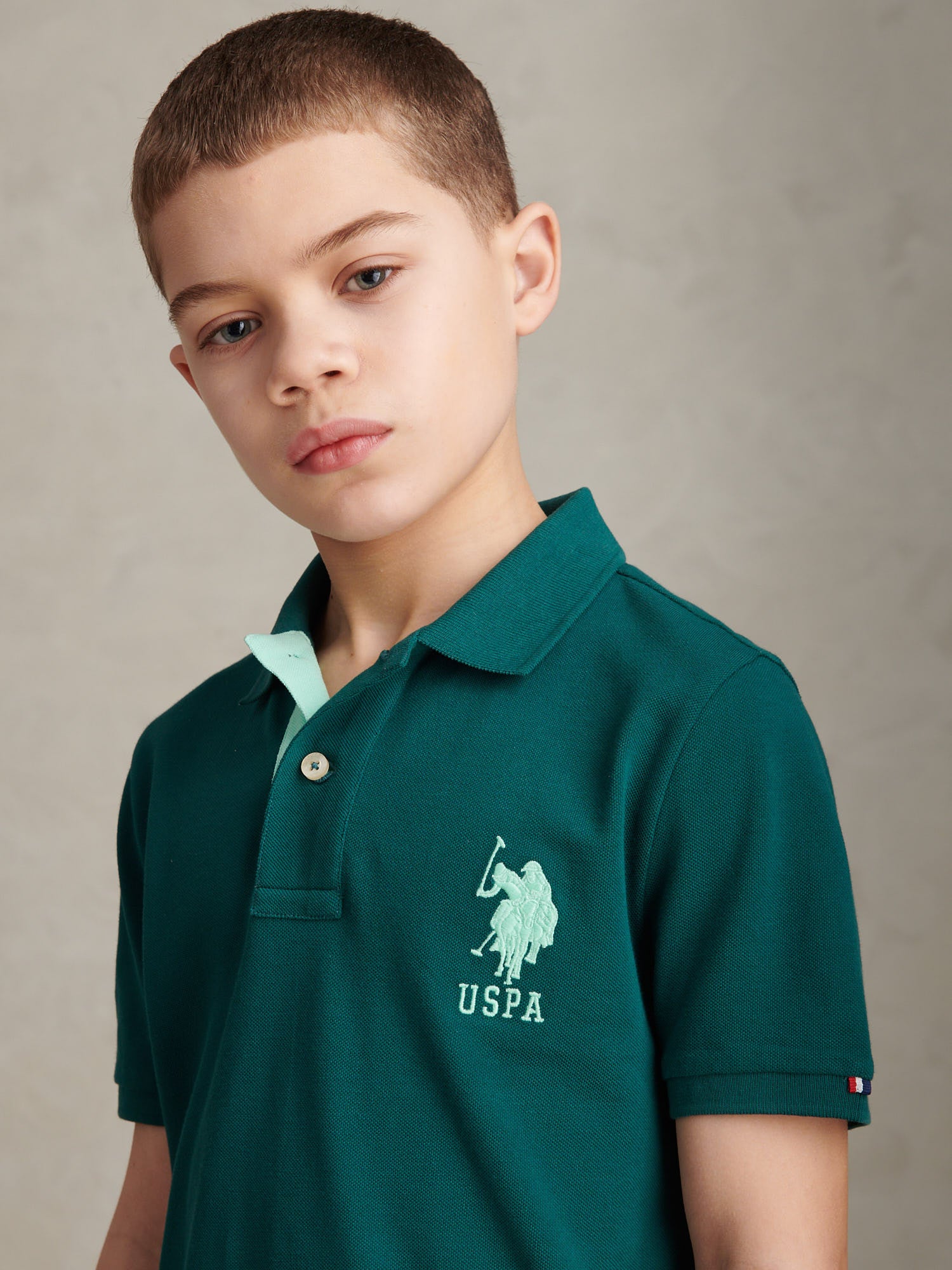 Boys Player 3 Polo Shirt Mediterranea - Image 2