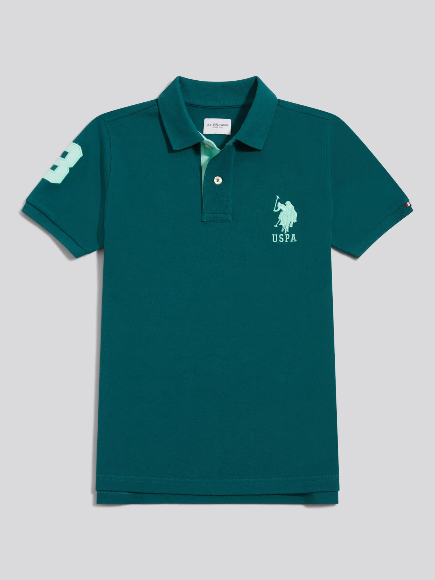 Boys Player 3 Polo Shirt Mediterranea - Image 6