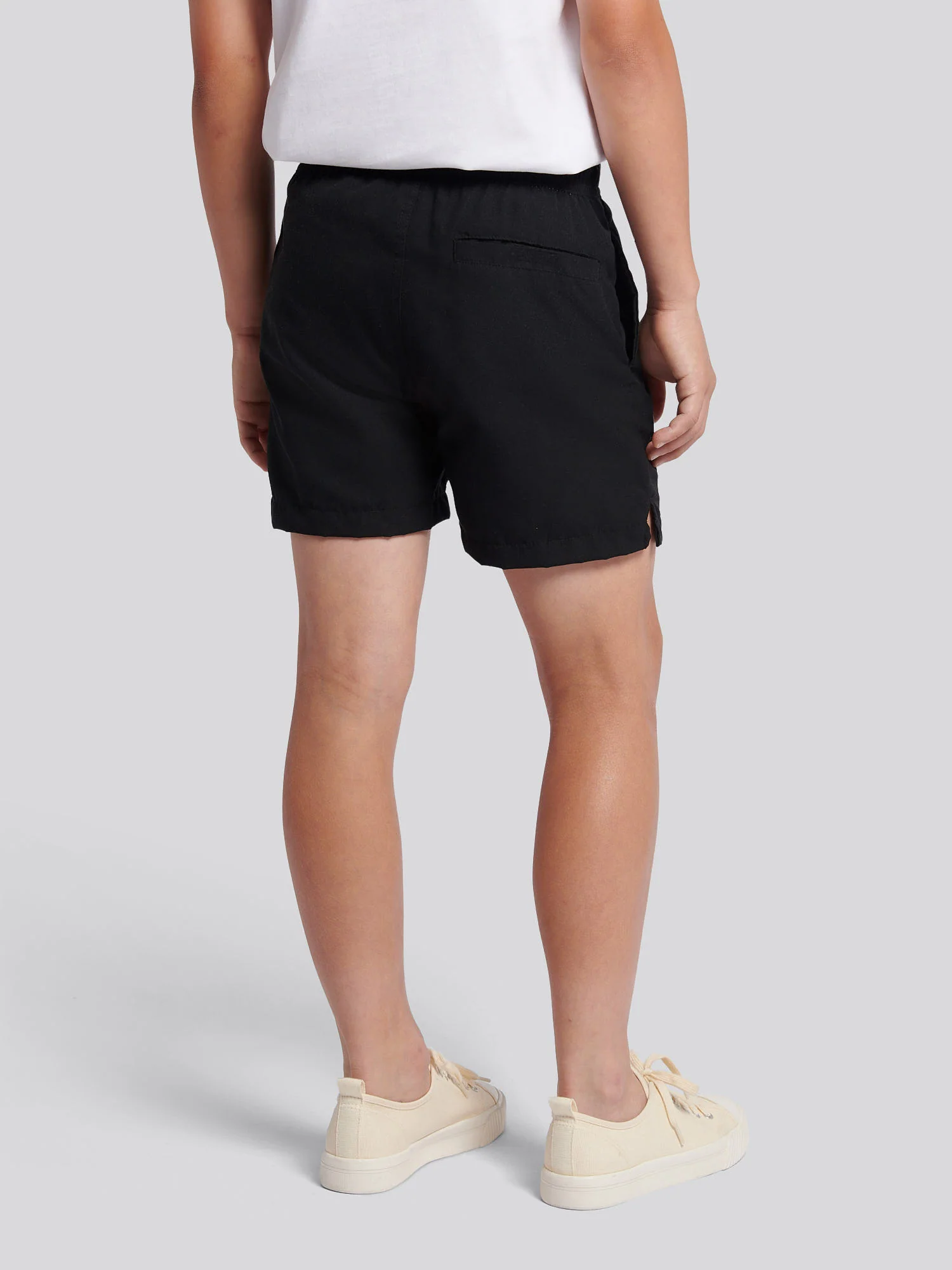 Boys Player 3 Swim Short in Black Bright White DHM - Image 4
