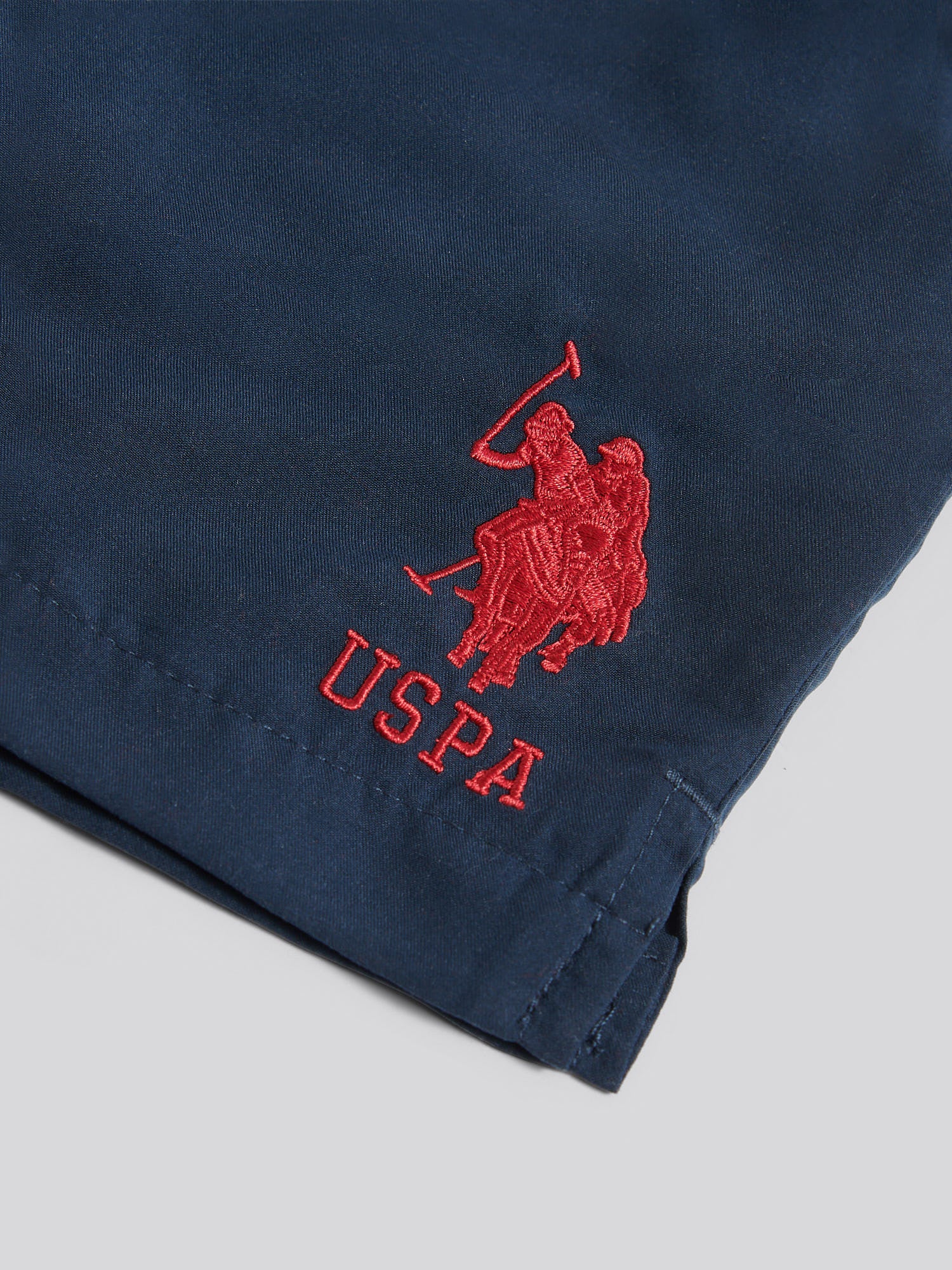 Boys Player 3 Swim Short in Dark Sapphire Navy / Haute Red DHM - Image 8