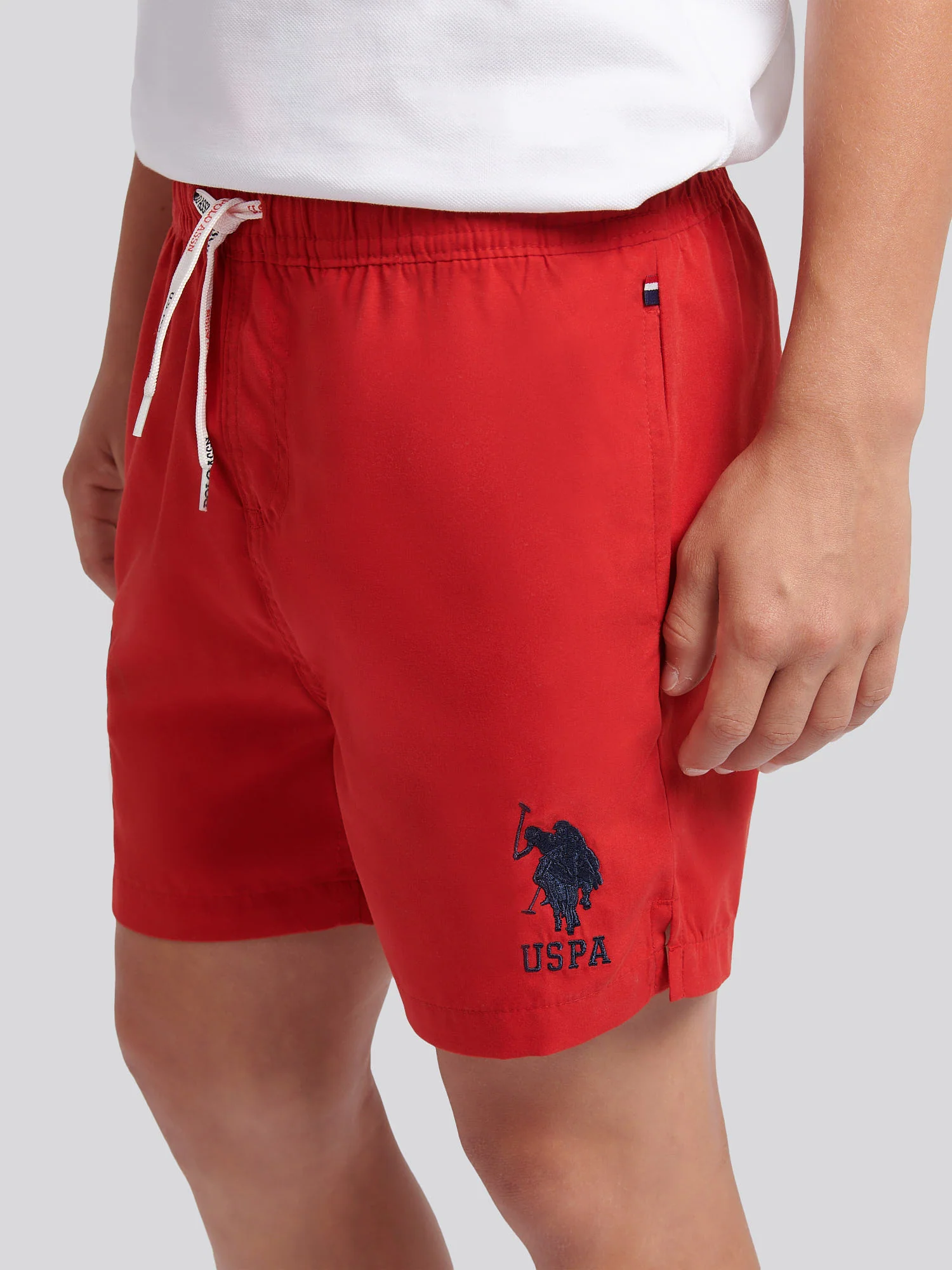 Boys Player 3 Swim Short in Haute Red - Image 2