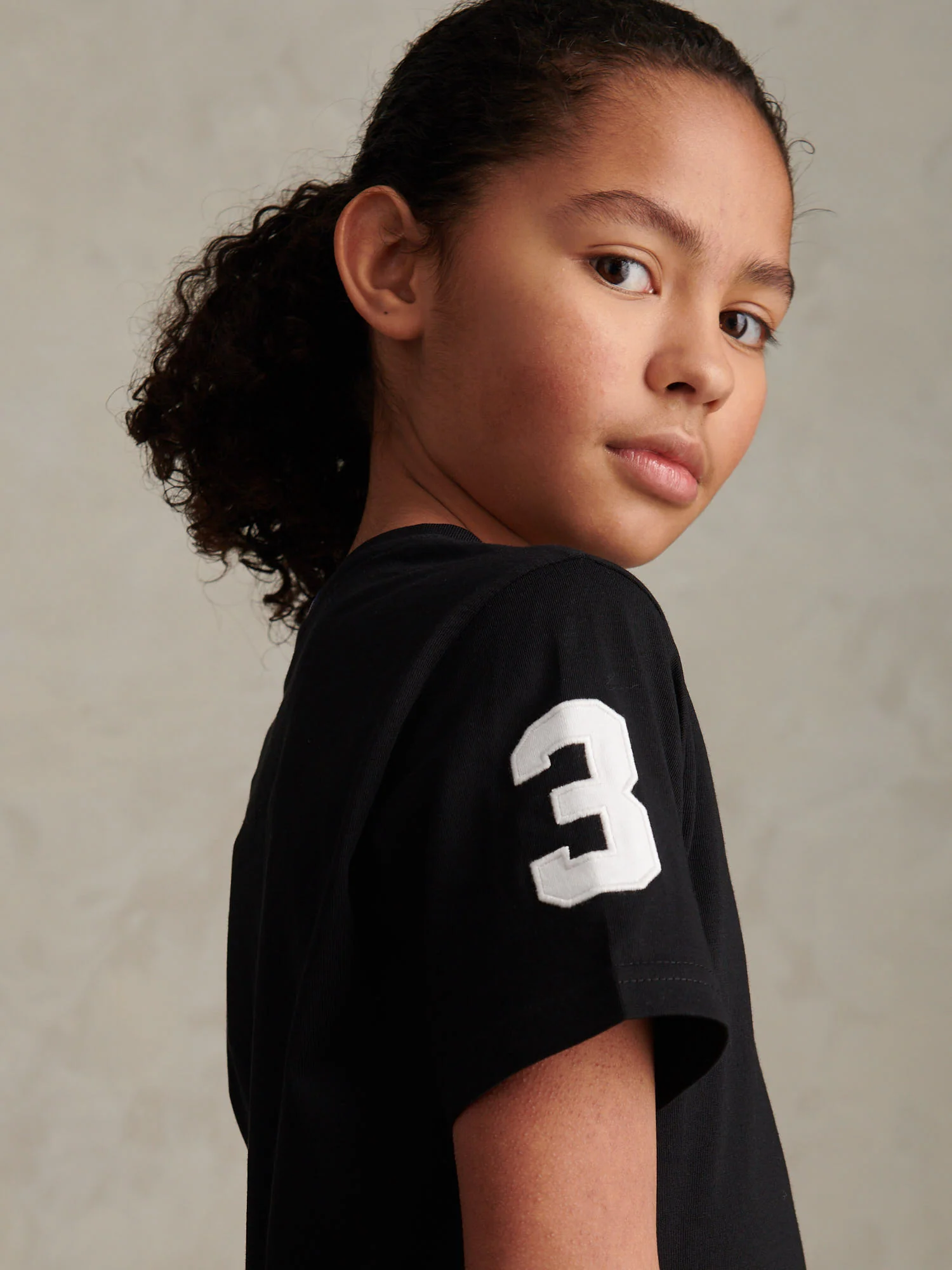 Boys Player 3 T-Shirt Black Bright White DHM - Image 5