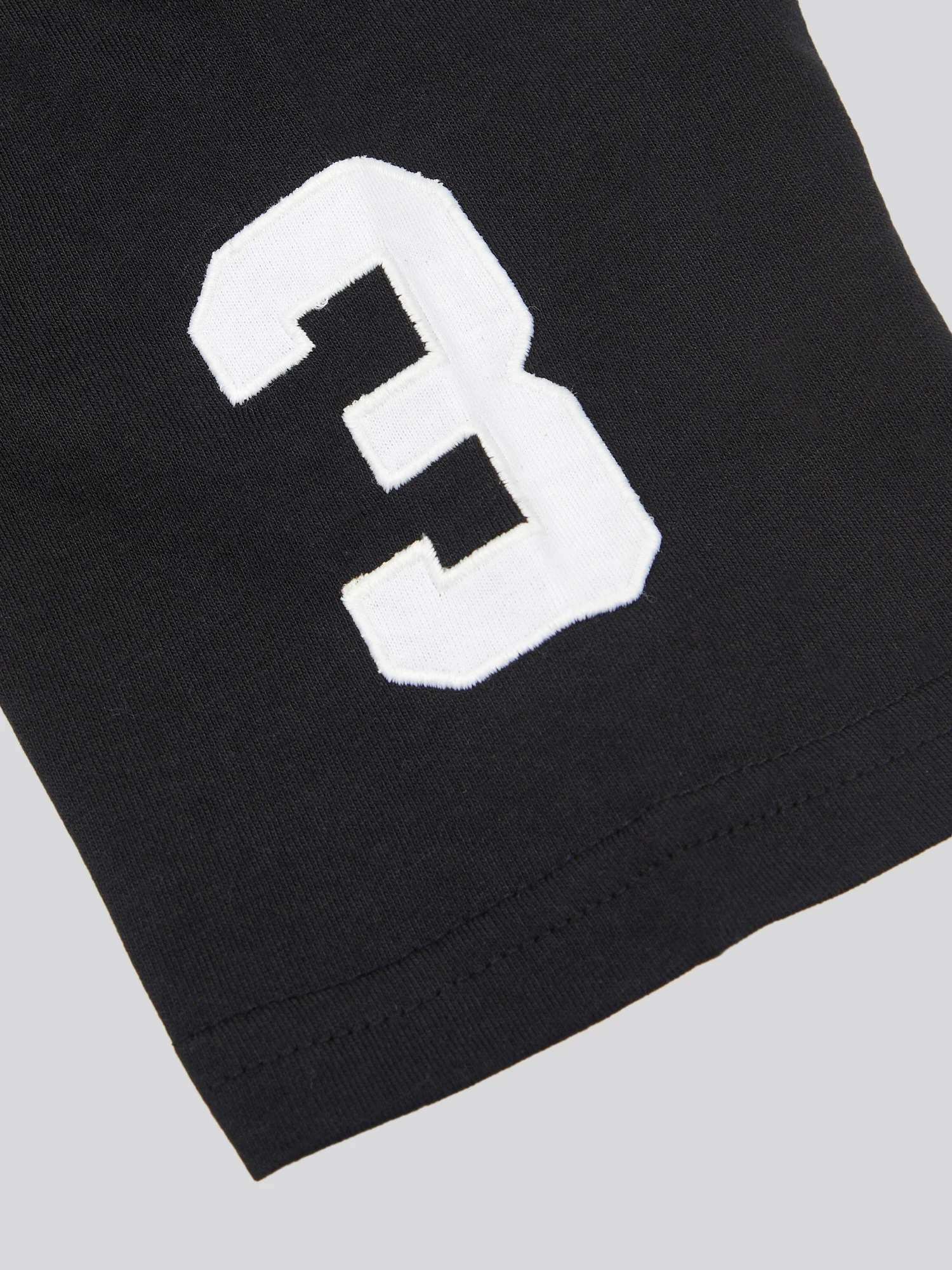 Boys Player 3 T-Shirt in Black Bright White DHM - Image 10