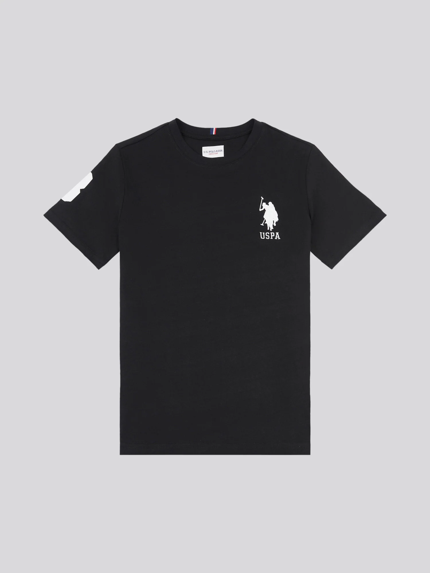 Boys Player 3 T-Shirt in Black Bright White DHM - Image 7
