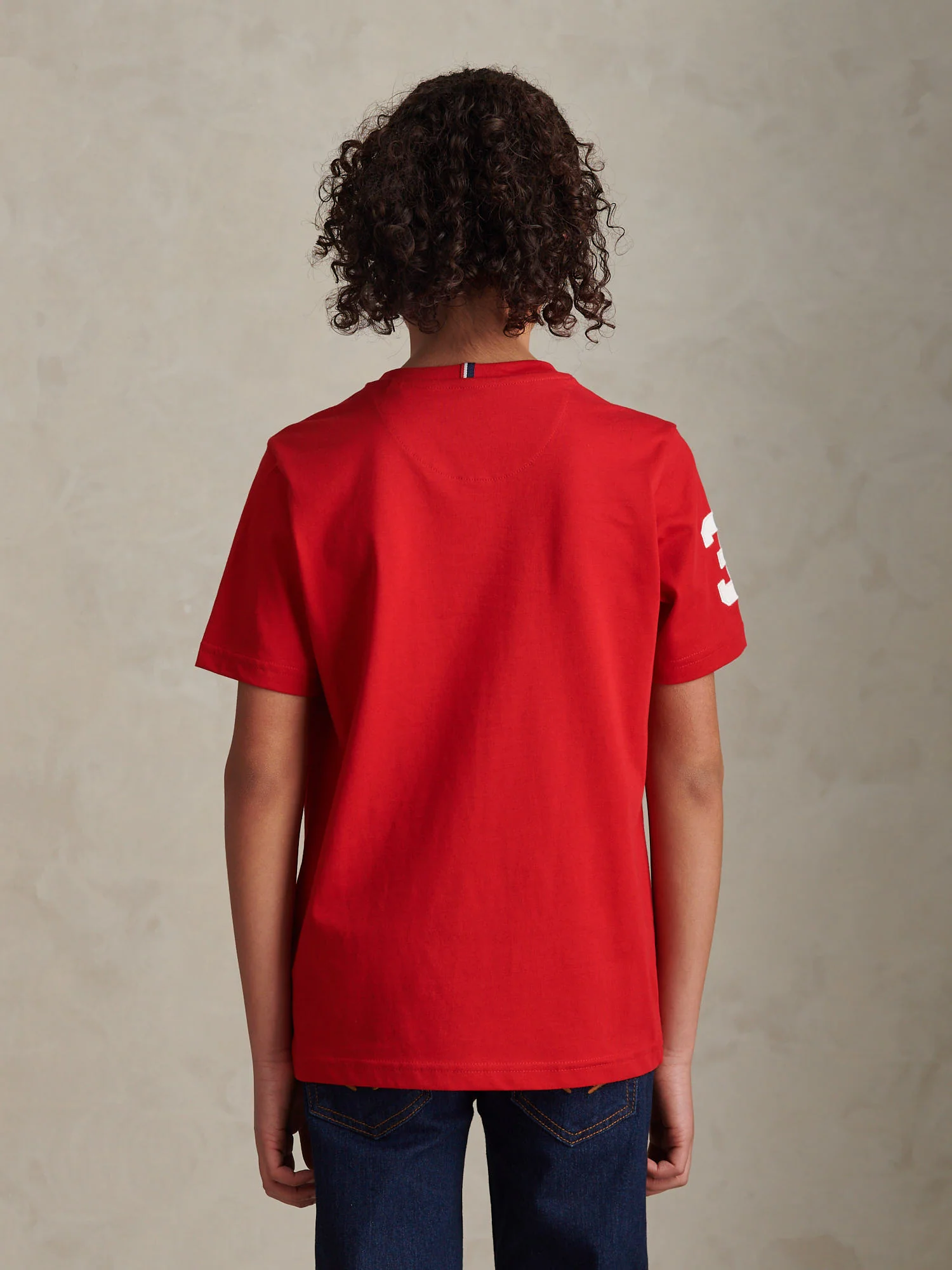 Boys Player 3 T-Shirt Black Haute Red DHM - Image 4
