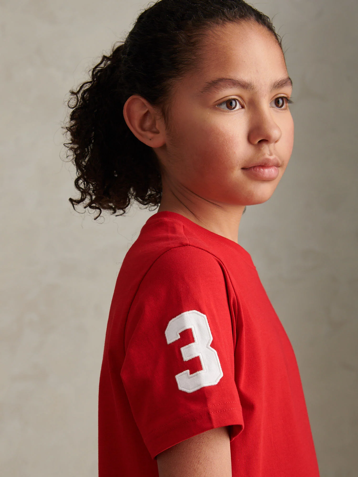 Boys Player 3 T-Shirt Black Haute Red DHM - Image 5