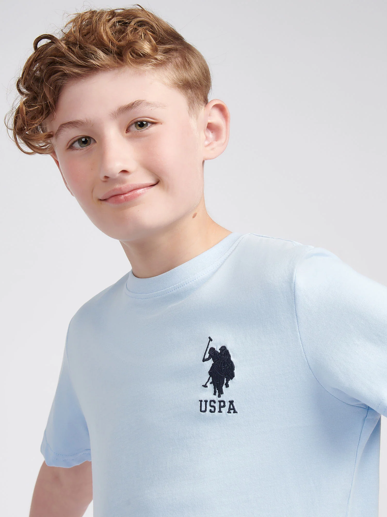 Boys Player 3 T-Shirt in Chambray Blue - Image 2