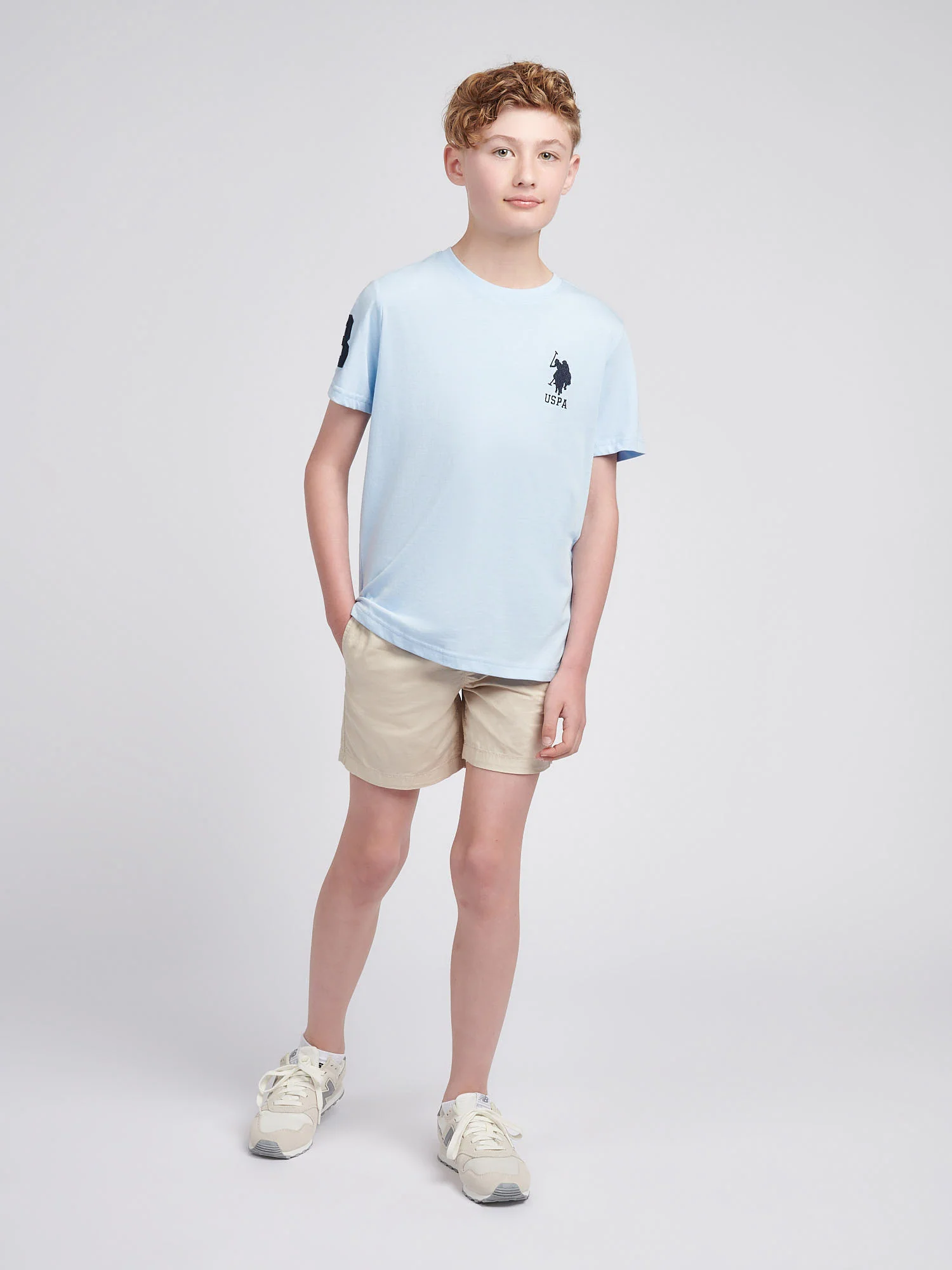 Boys Player 3 T-Shirt in Chambray Blue - Image 7