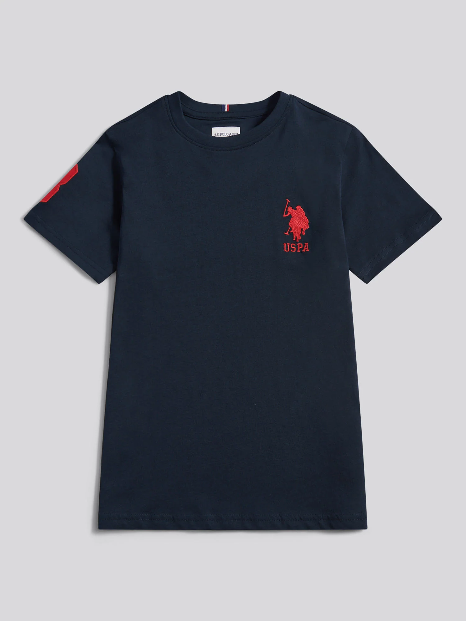 Boys Player 3 T-Shirt Dark Sapphire Navy / Haute Red DHM - Image 5