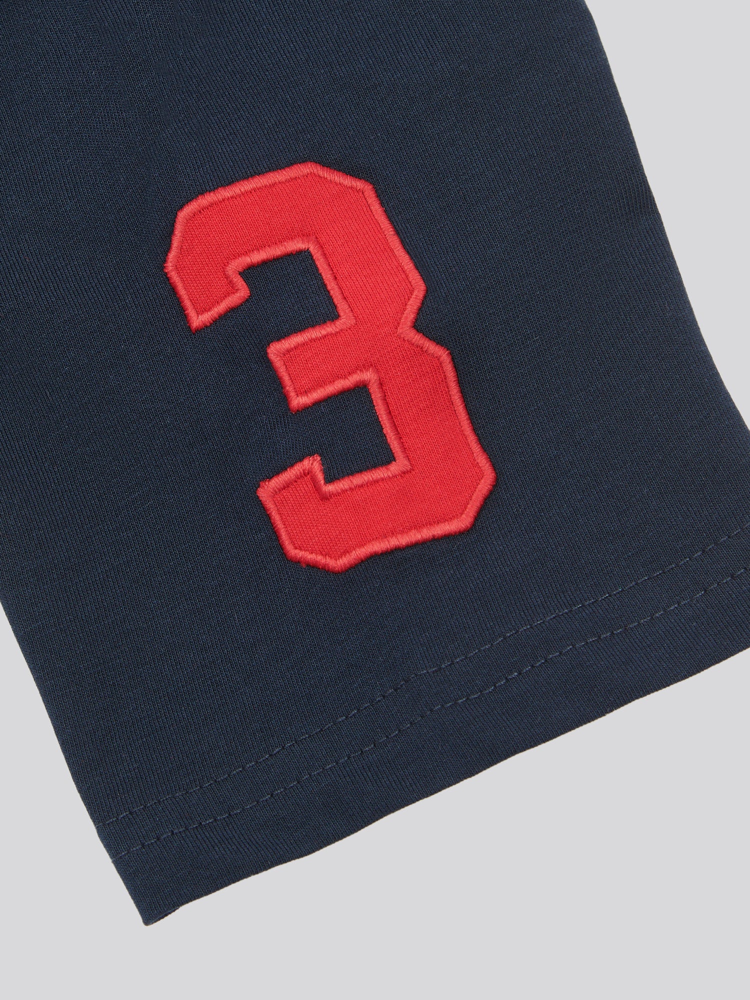 Boys Player 3 T-Shirt in Dark Sapphire Navy / Haute Red DHM - Image 10