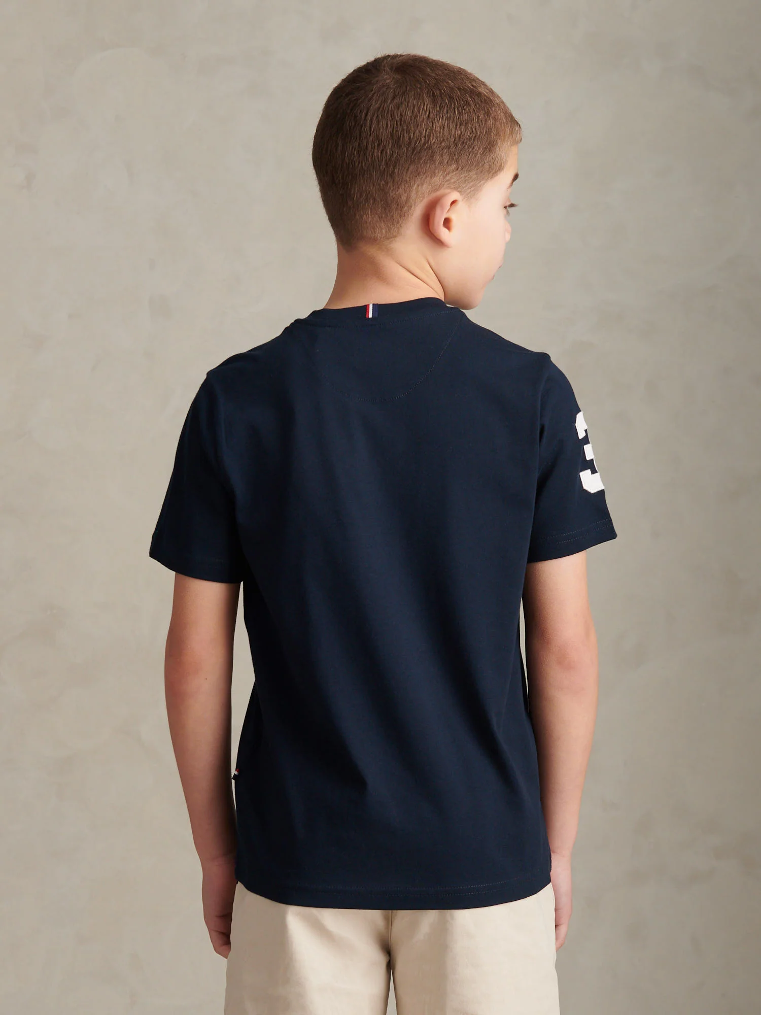 Boys Player 3 T-Shirt Dark Sapphire Navy / White DHM - Image 4